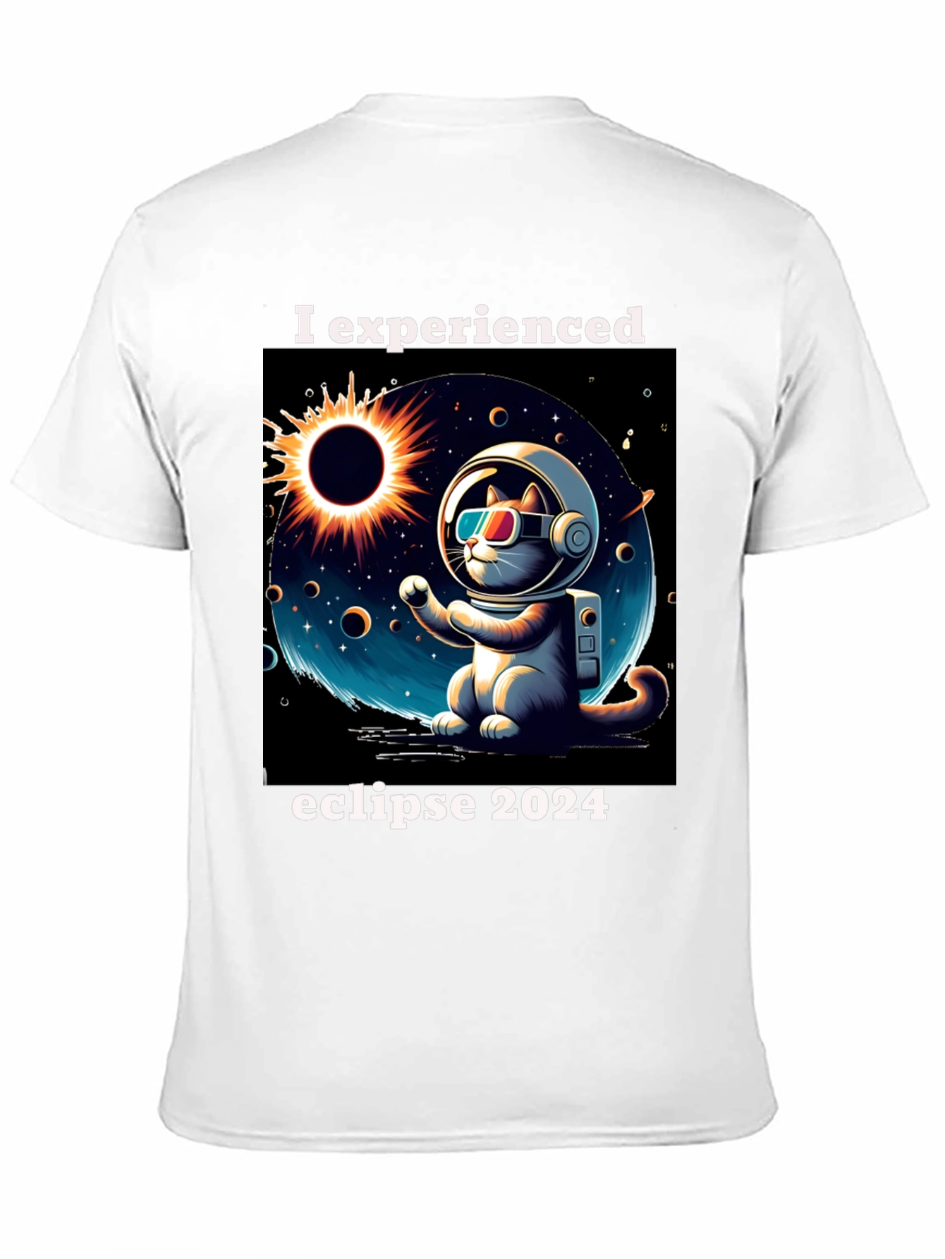 Eclipse 2024 Astronaut Cat T-Shirt