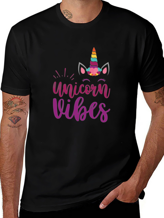 Unicorn Vibes T-Shirt - Black Graphic Tee
