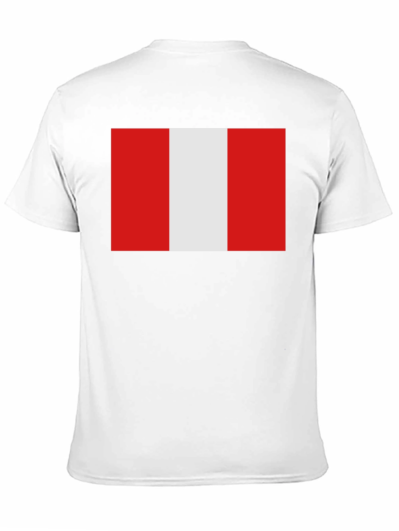 Peru Flag Graphic Tee - Black Cotton T-Shirt
