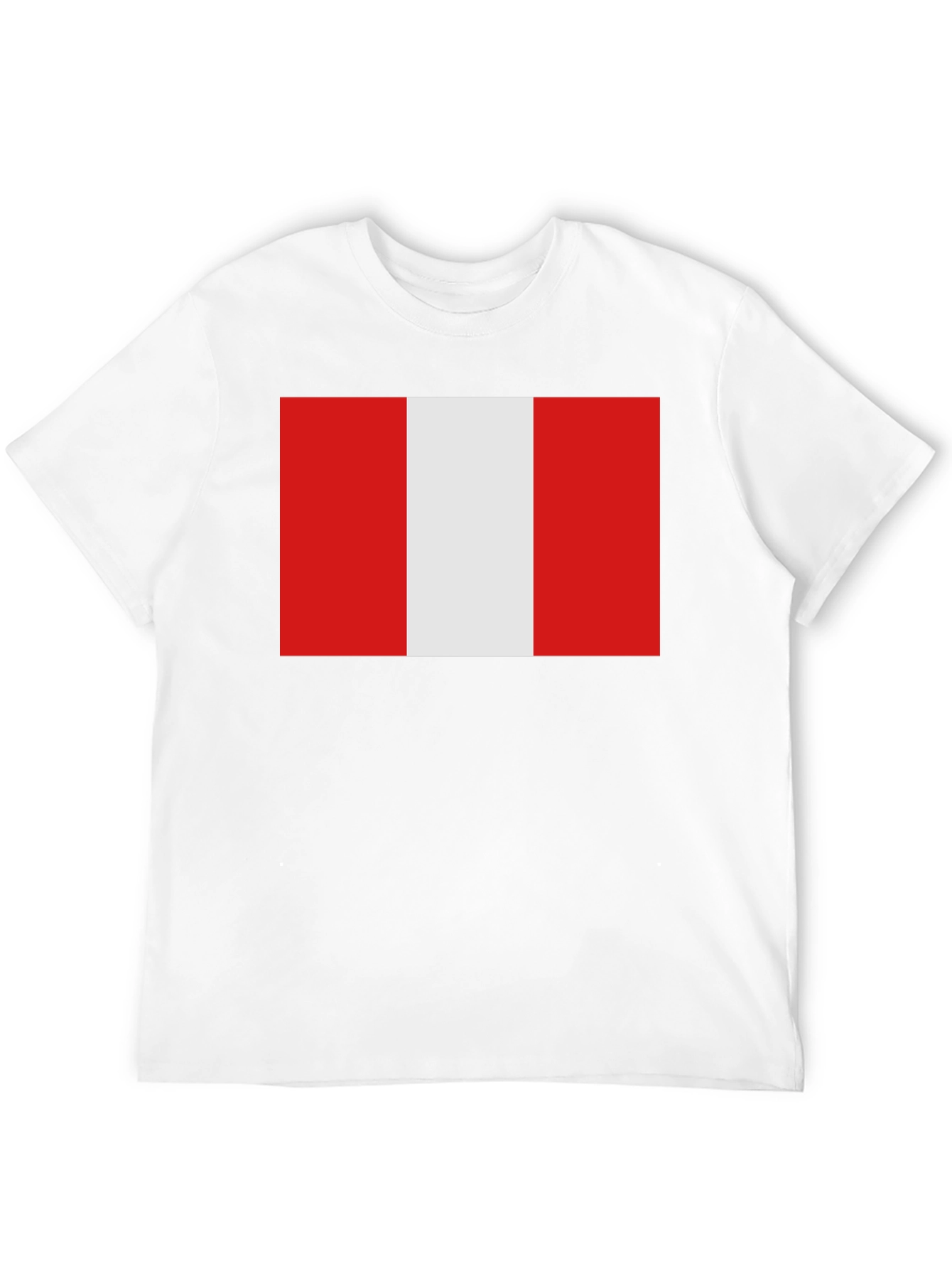 Peru Flag Graphic Tee - Black Cotton T-Shirt