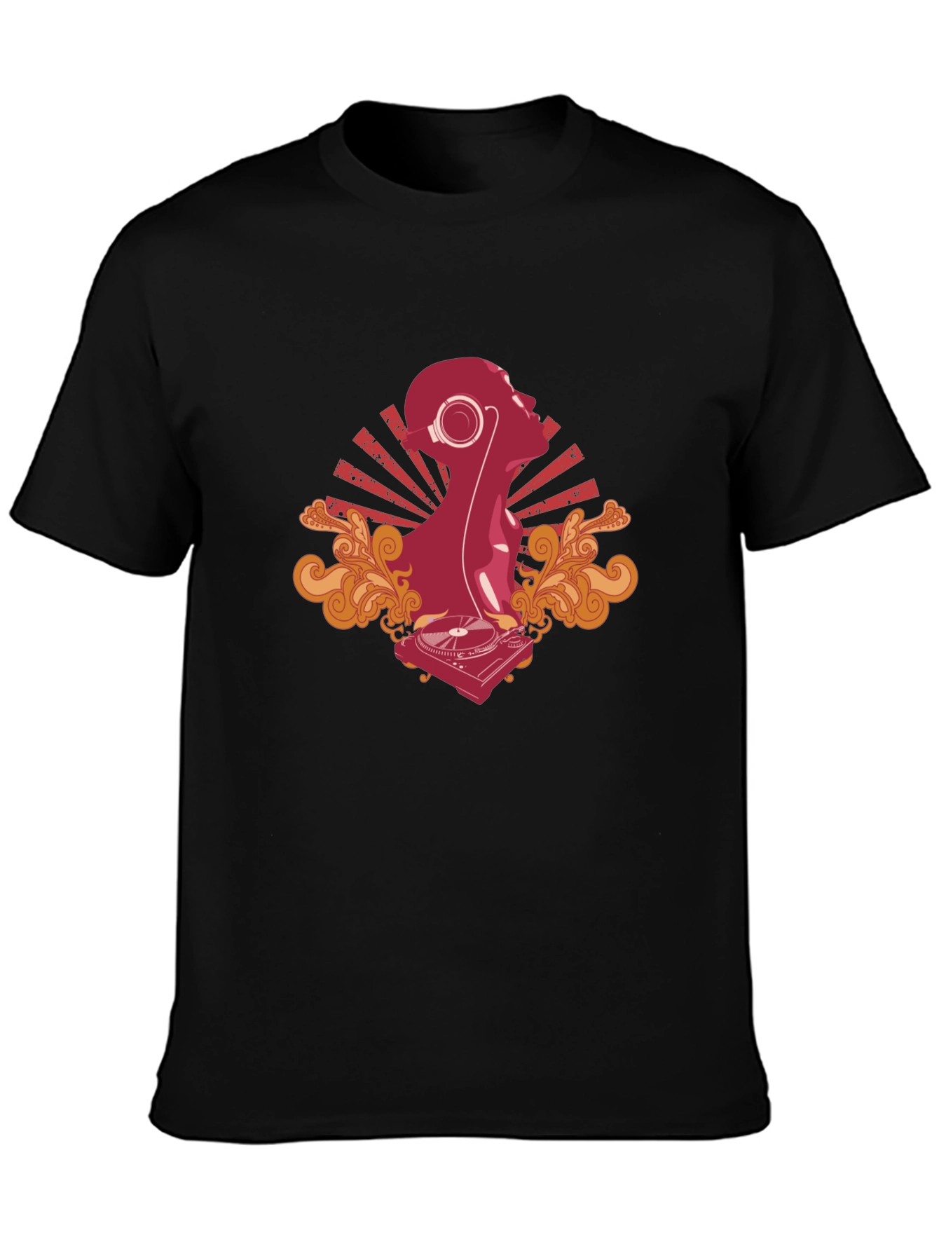 DJ Silhouette Graphic Tee - Cool Black T-Shirt