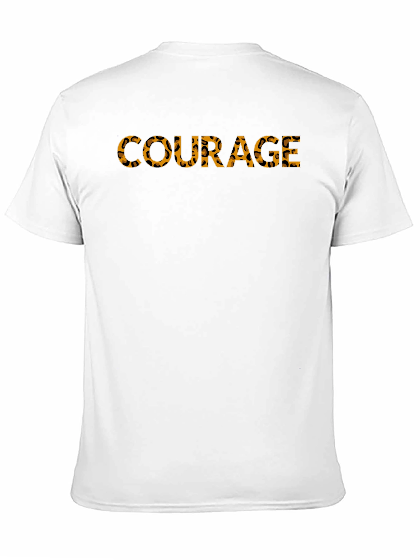 Courage Graphic Tee - Leopard Print Text Black T-Shirt