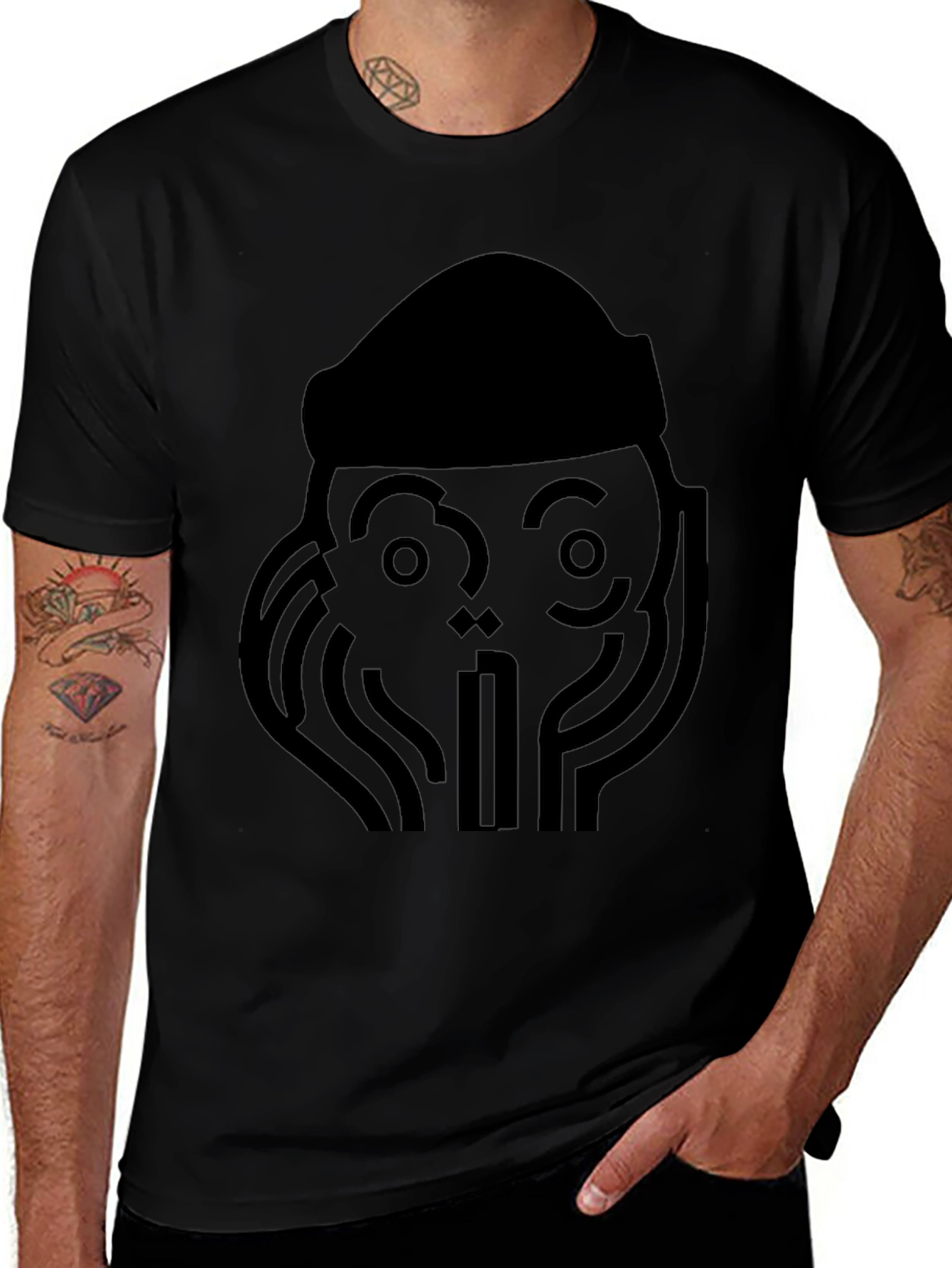 Graphic Tee - Abstract Face Design
