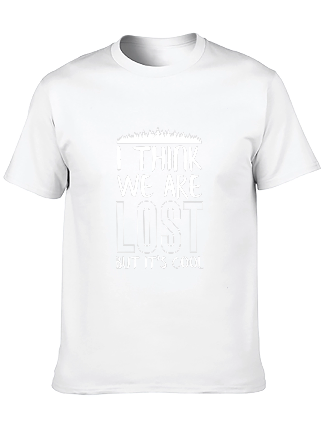 Funny Lost But Cool Black Graphic T-Shirt