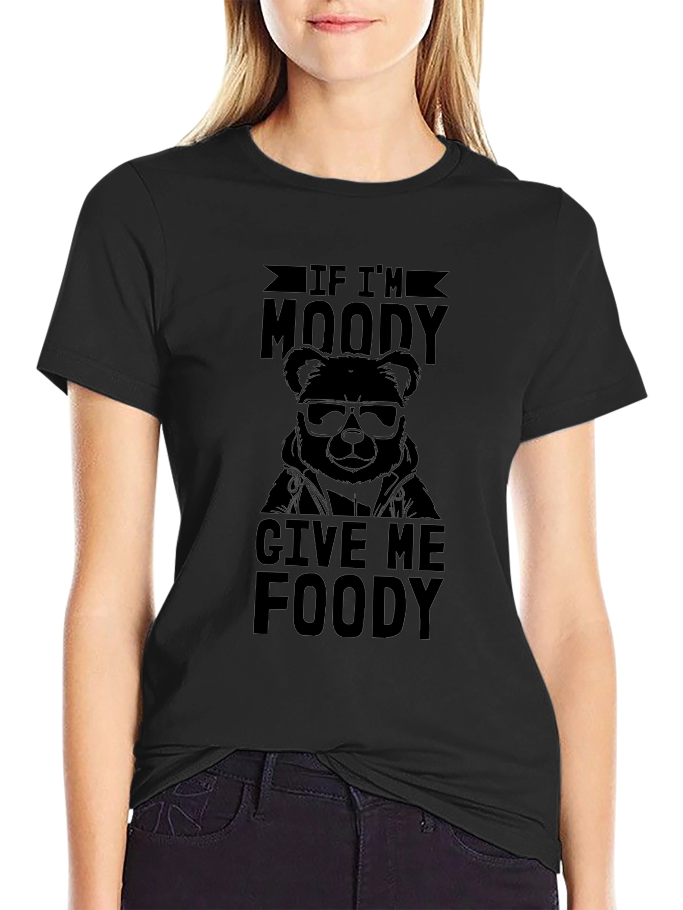Moody Bear Funny Graphic T-Shirt