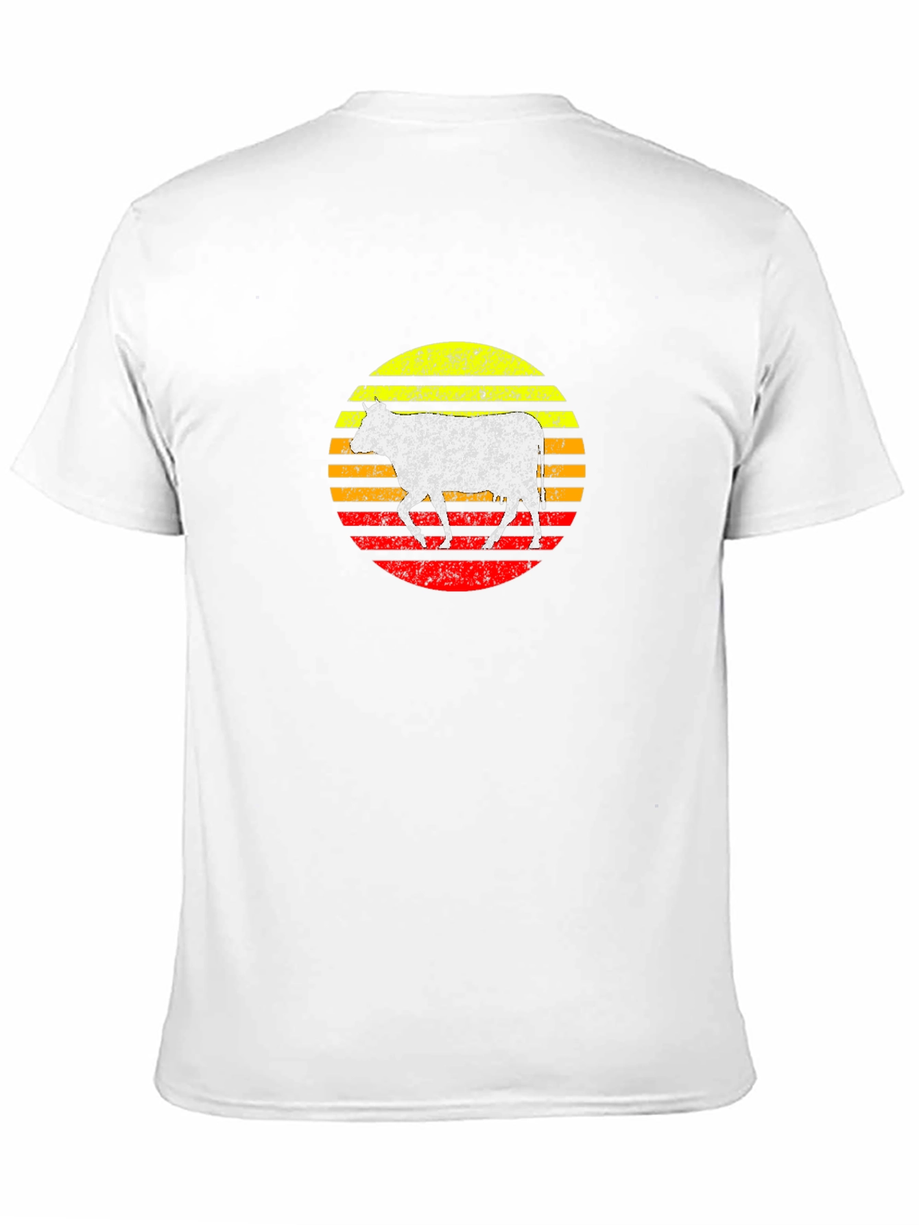 Retro Cow Sunset Graphic Tee