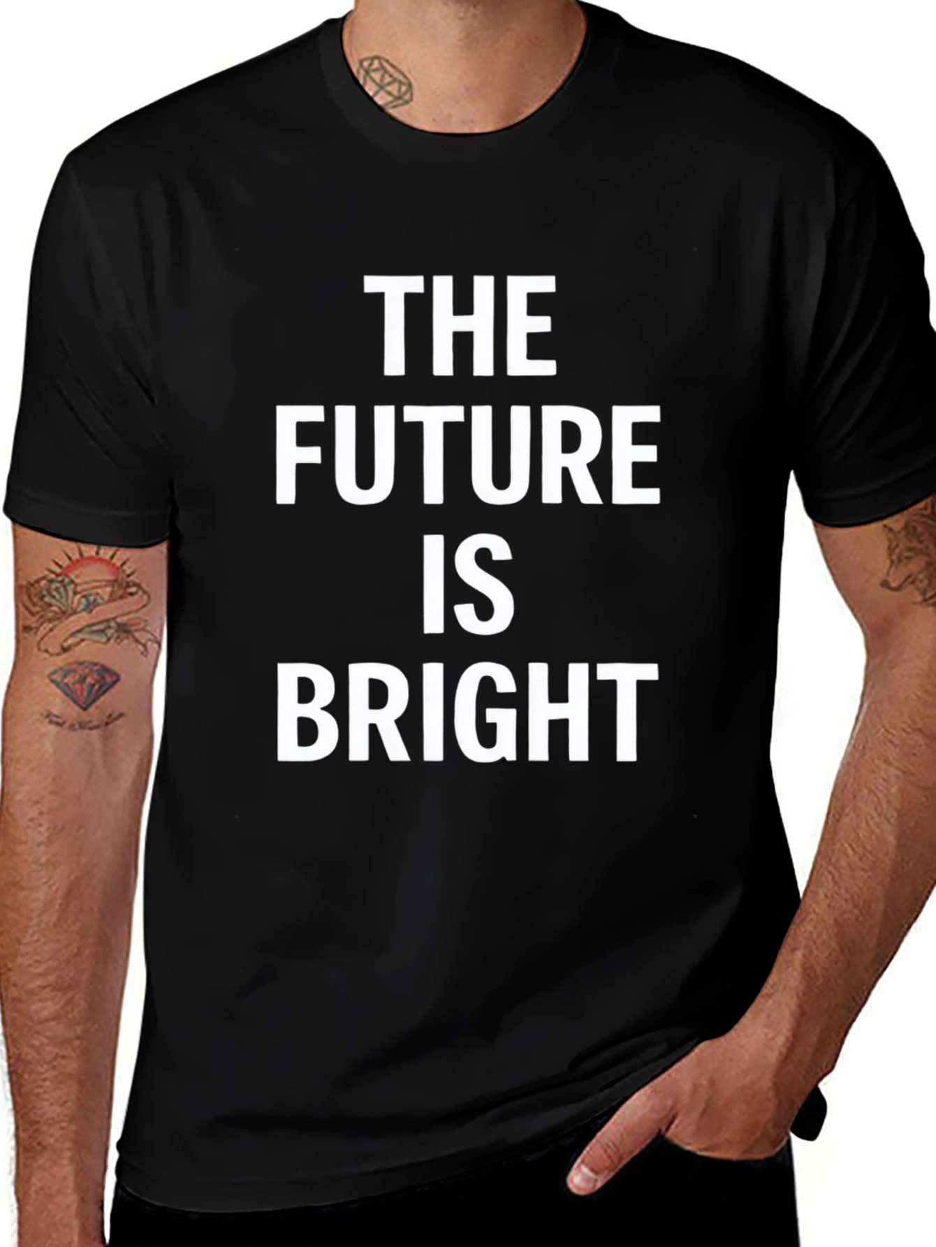The Future Is Bright Graphic Tee - Black T-Shirt