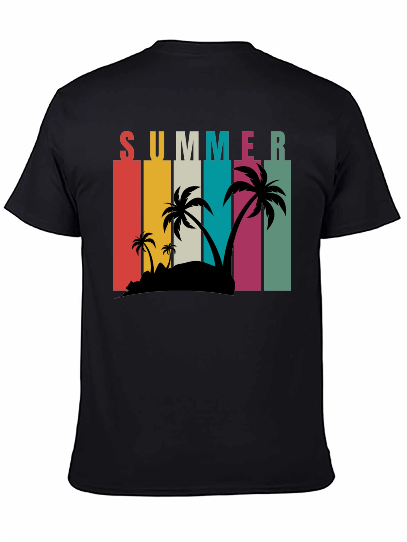 Summer Vibes Graphic Tee - Palm Tree Paradise