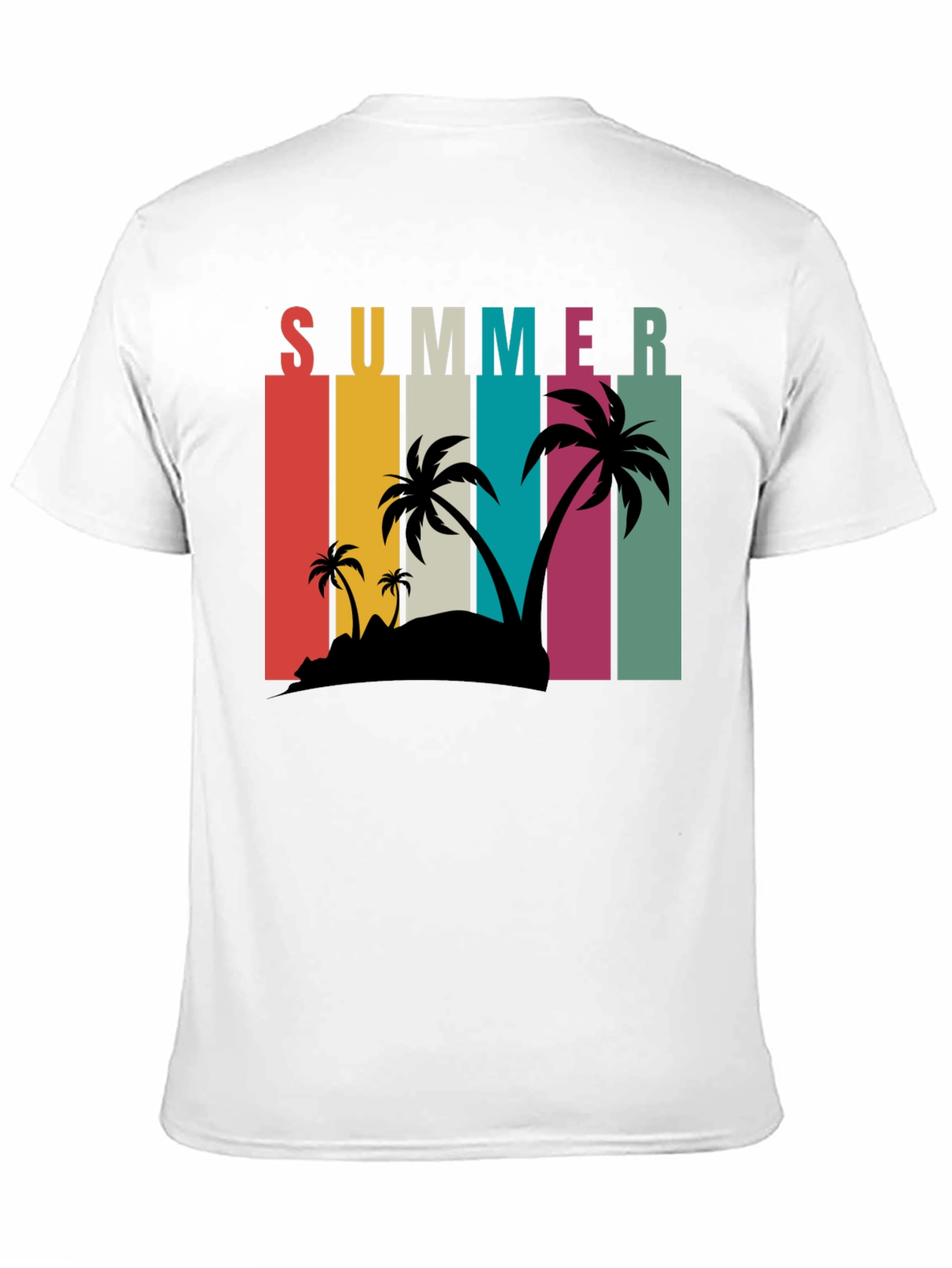 Summer Vibes Graphic Tee - Palm Tree Paradise