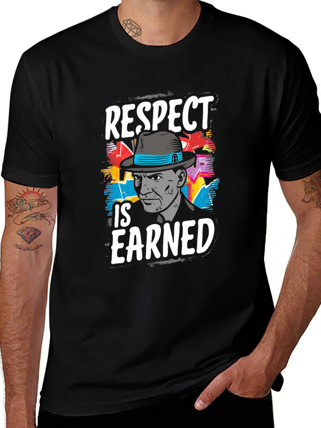 Respect Is Earned Graphic T-Shirt - Cool Mens Tee