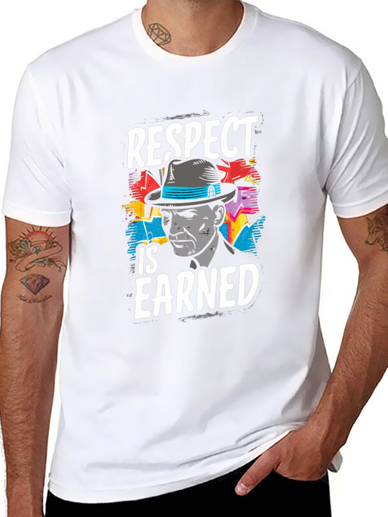 Respect Is Earned Graphic T-Shirt - Cool Mens Tee