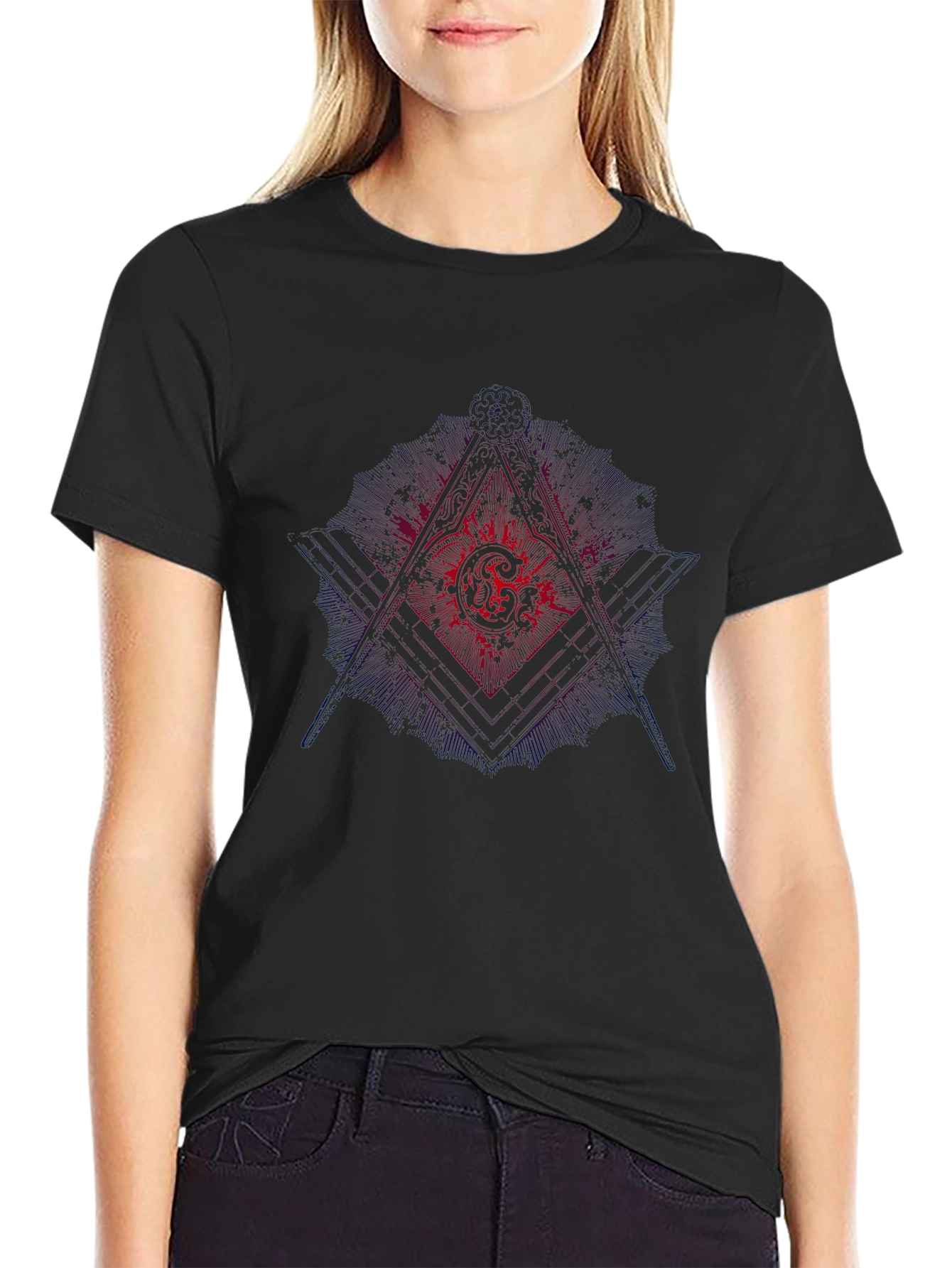Masonic Graphic Black T-Shirt