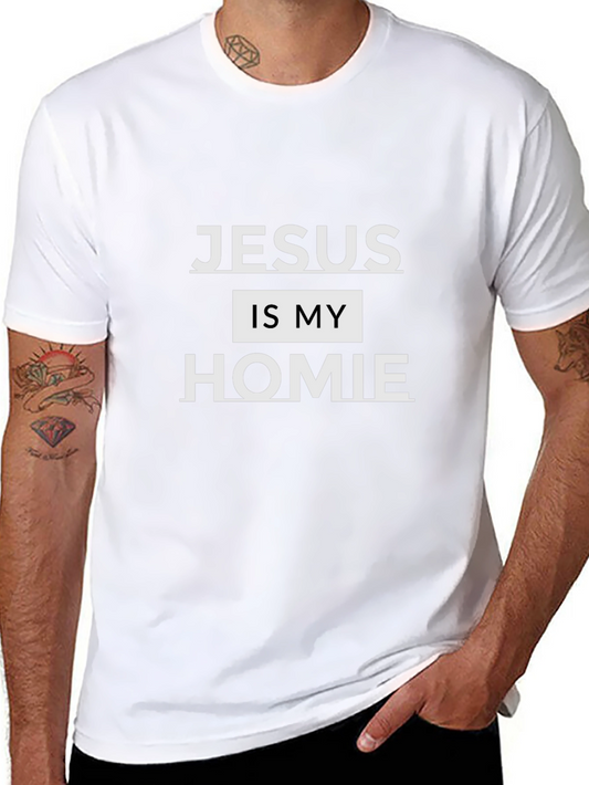 Jesus Is My Homie Black Graphic Tee
