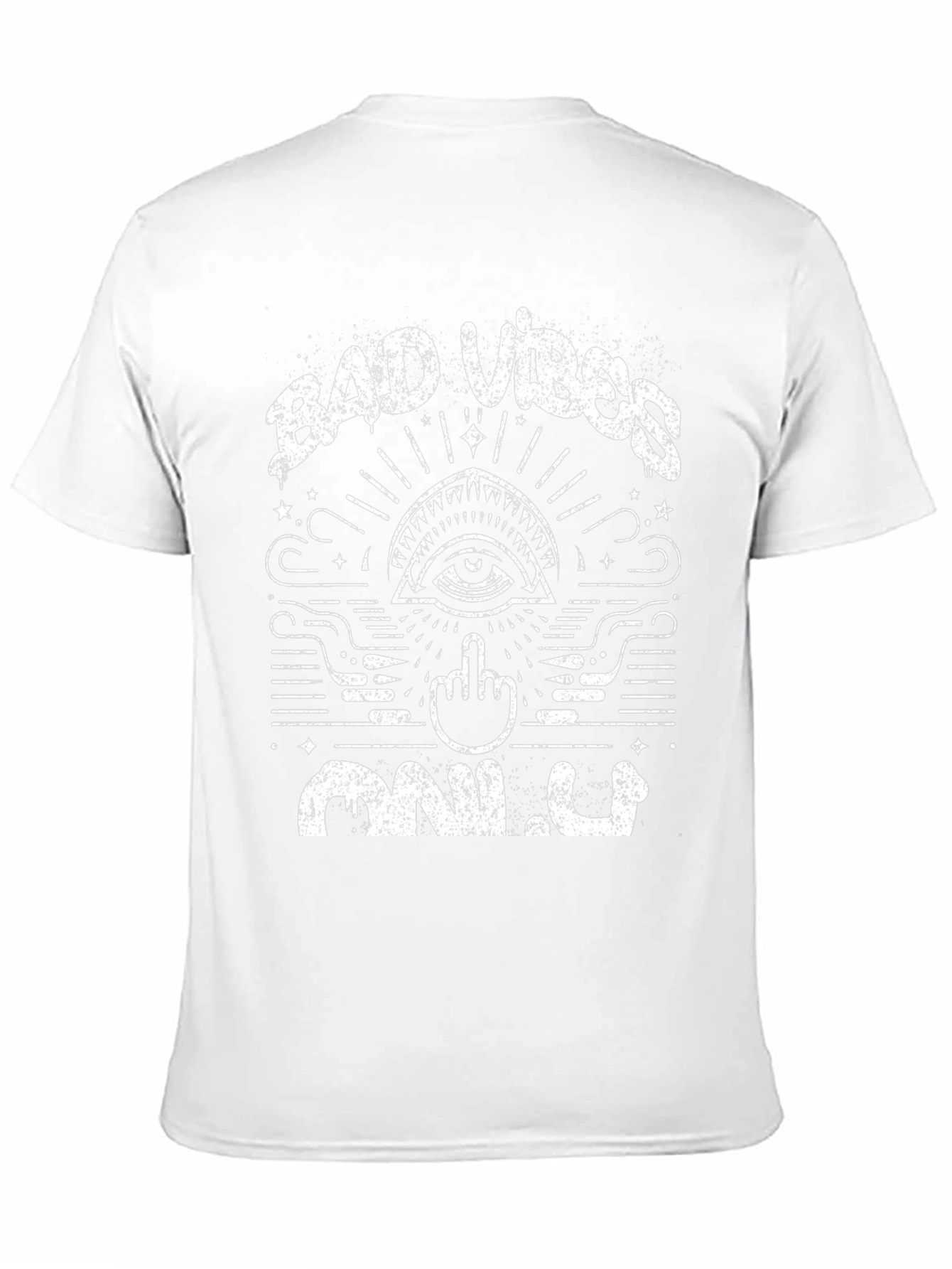 Bad Vibes Only Graphic Tee - Black Cotton Shirt