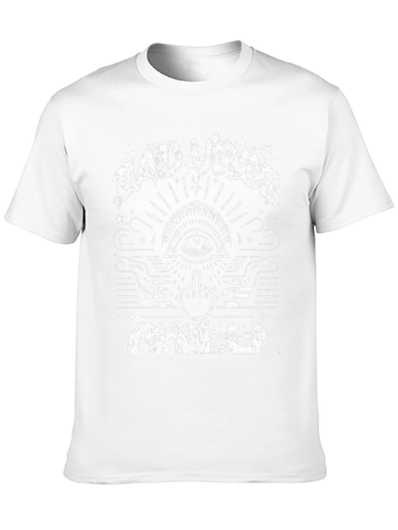 Bad Vibes Only Graphic Tee - Black Cotton Shirt