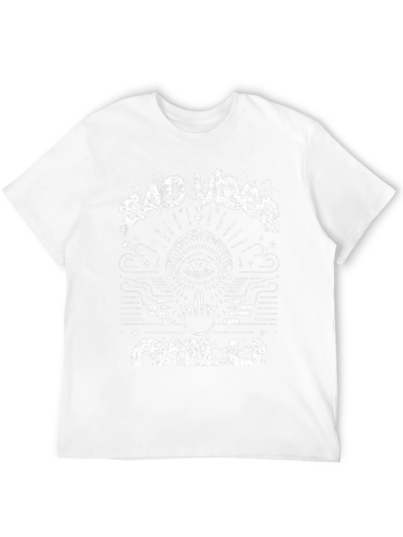Bad Vibes Only Graphic Tee - Black Cotton Shirt