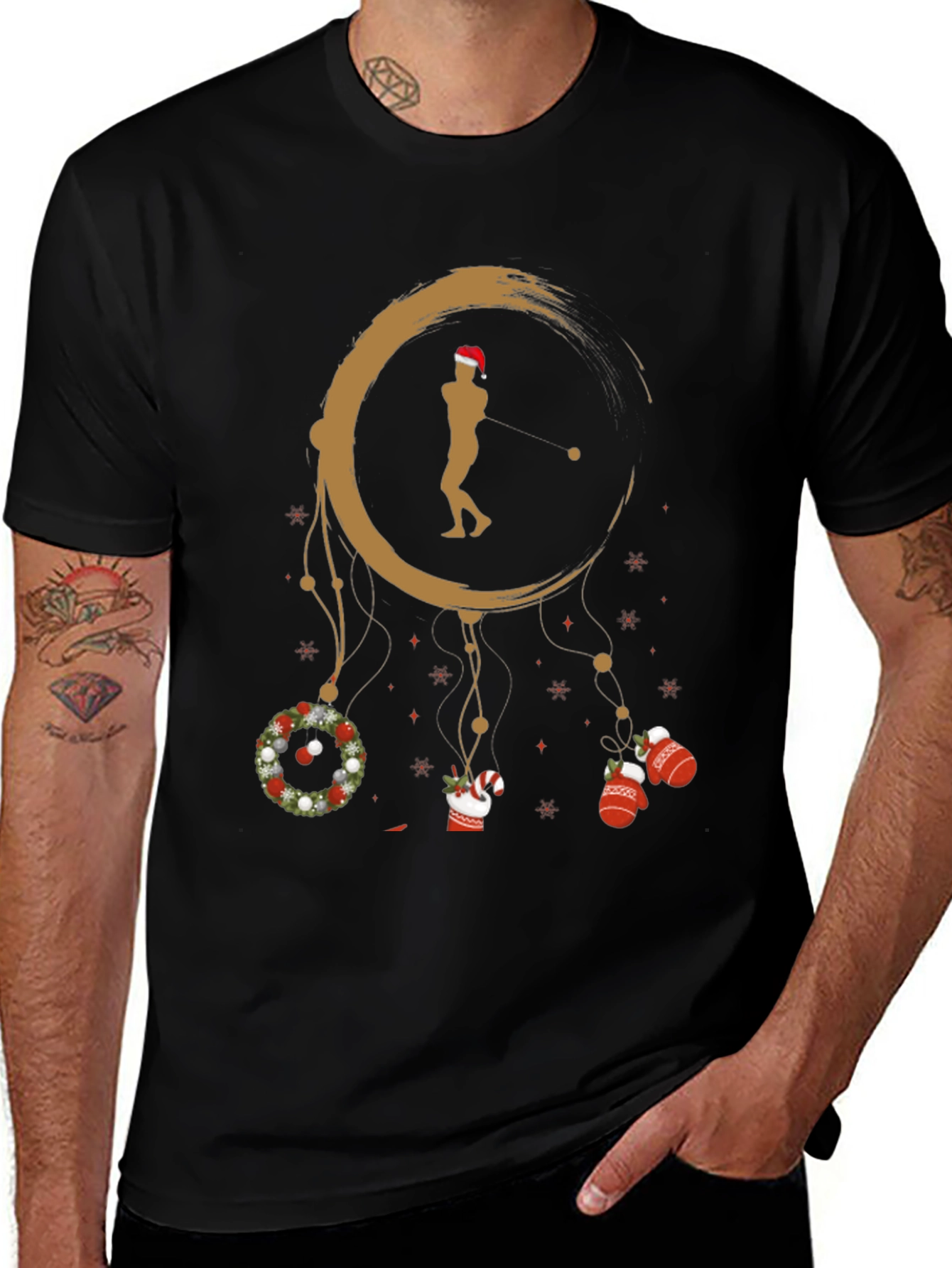 Festive Golfer Dreamcatcher T-Shirt