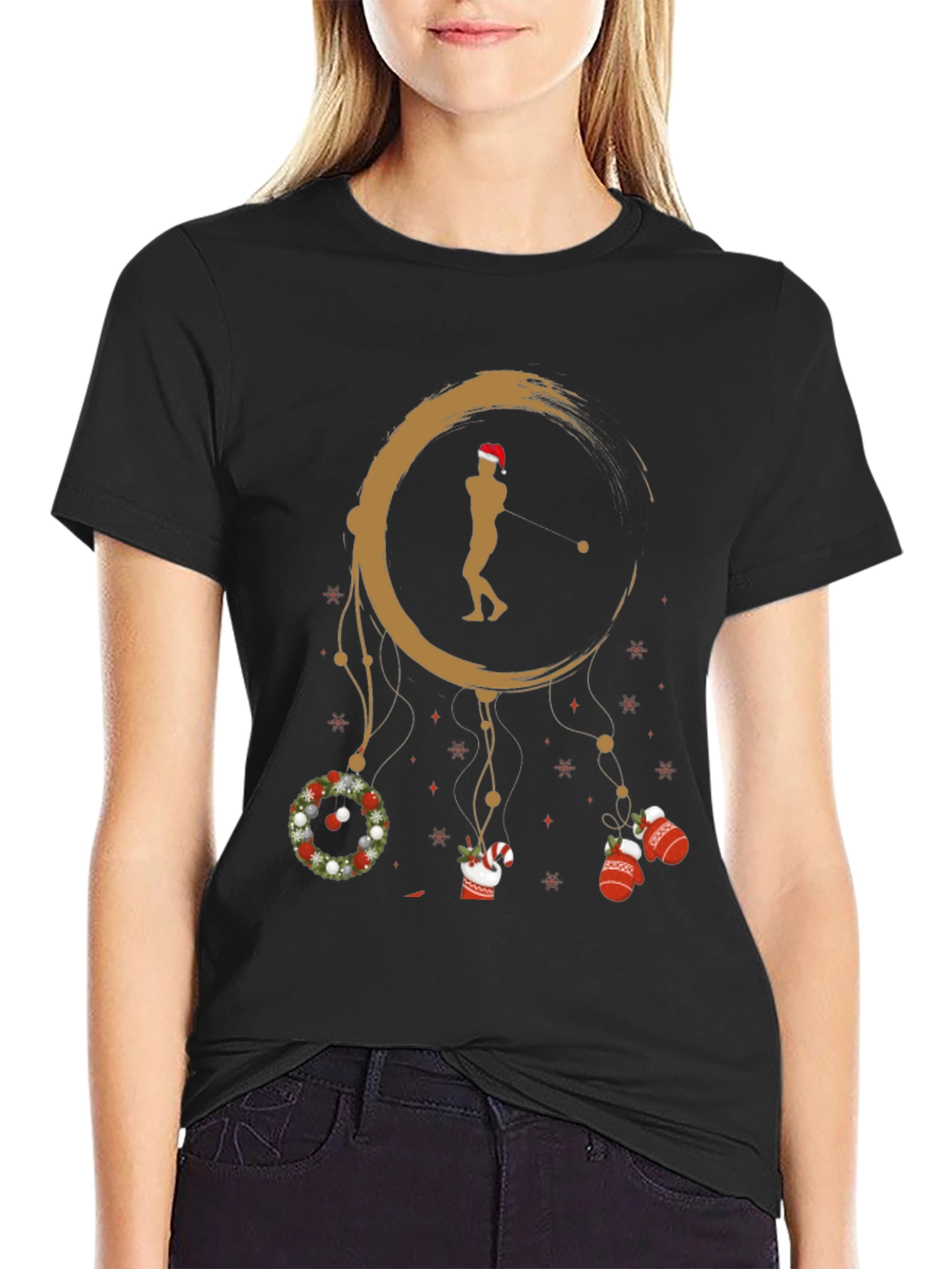 Festive Golfer Dreamcatcher T-Shirt