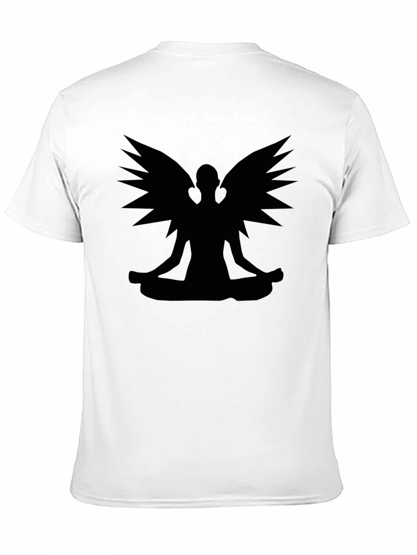 Meditating Angel Wings Graphic T-Shirt