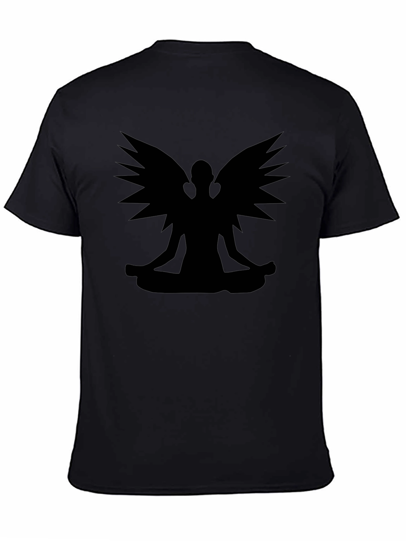 Meditating Angel Wings Graphic T-Shirt