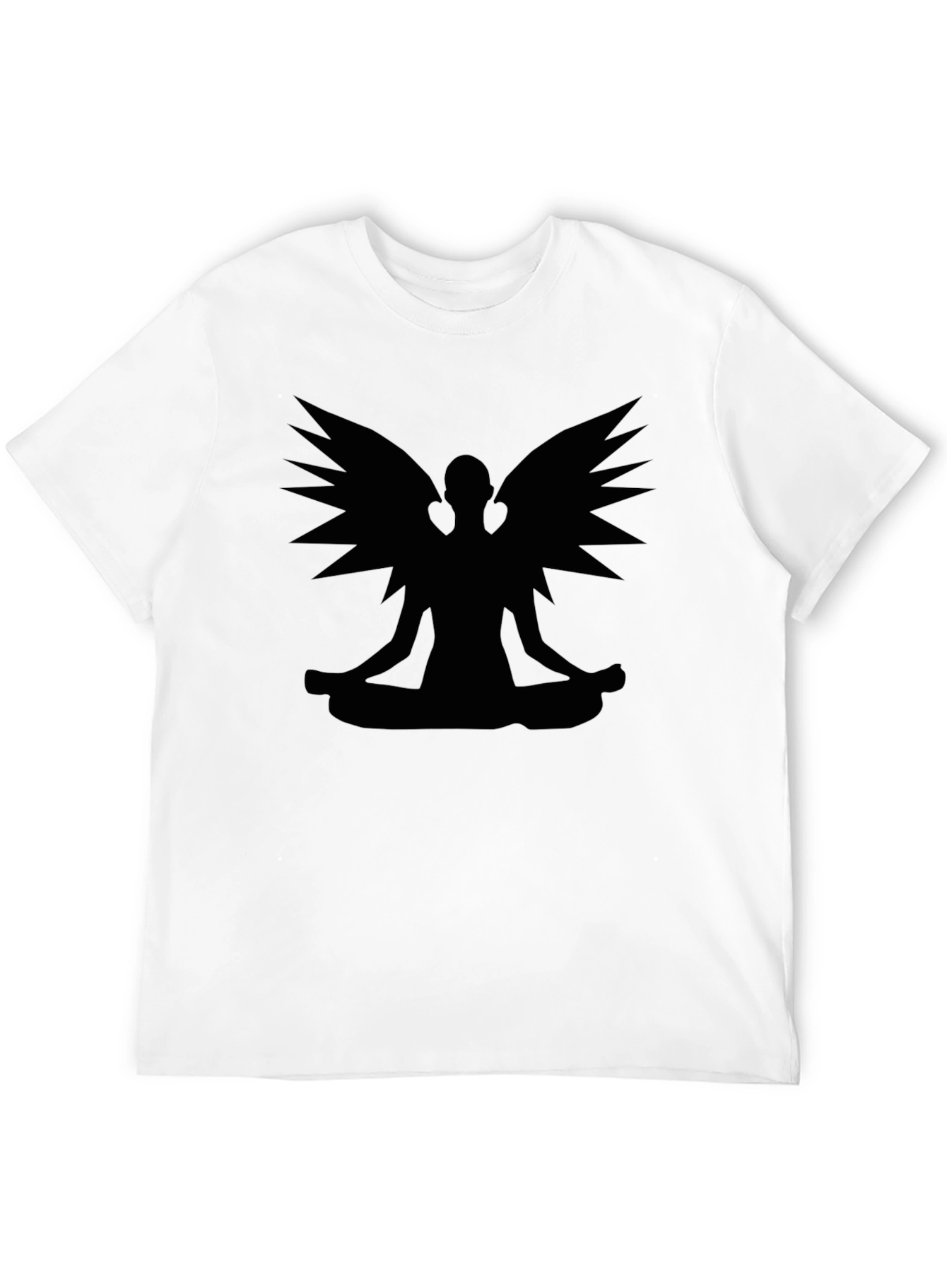 Meditating Angel Wings Graphic T-Shirt