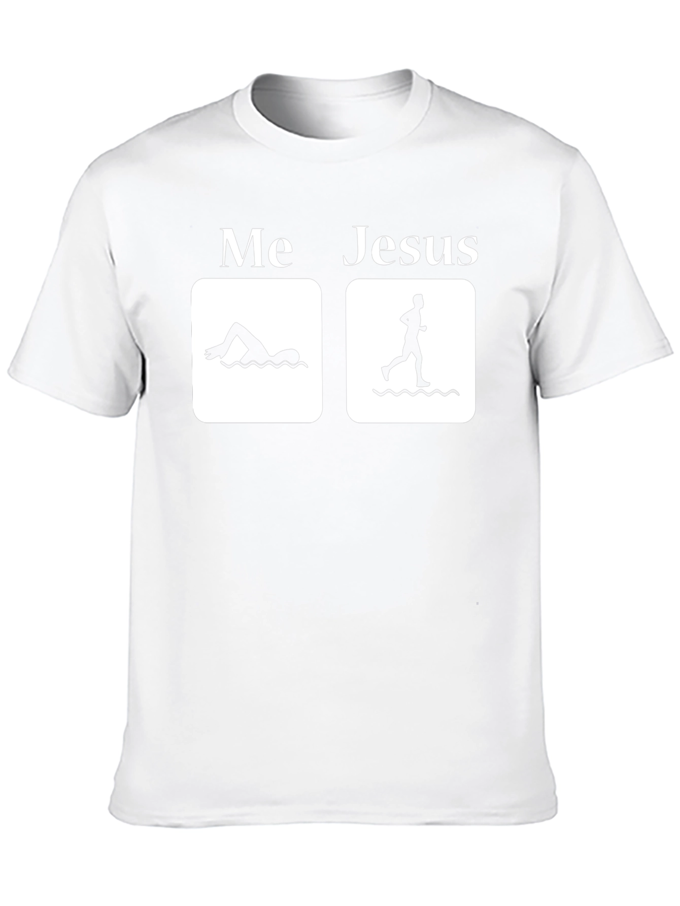 Me vs. Jesus Black Graphic T-Shirt