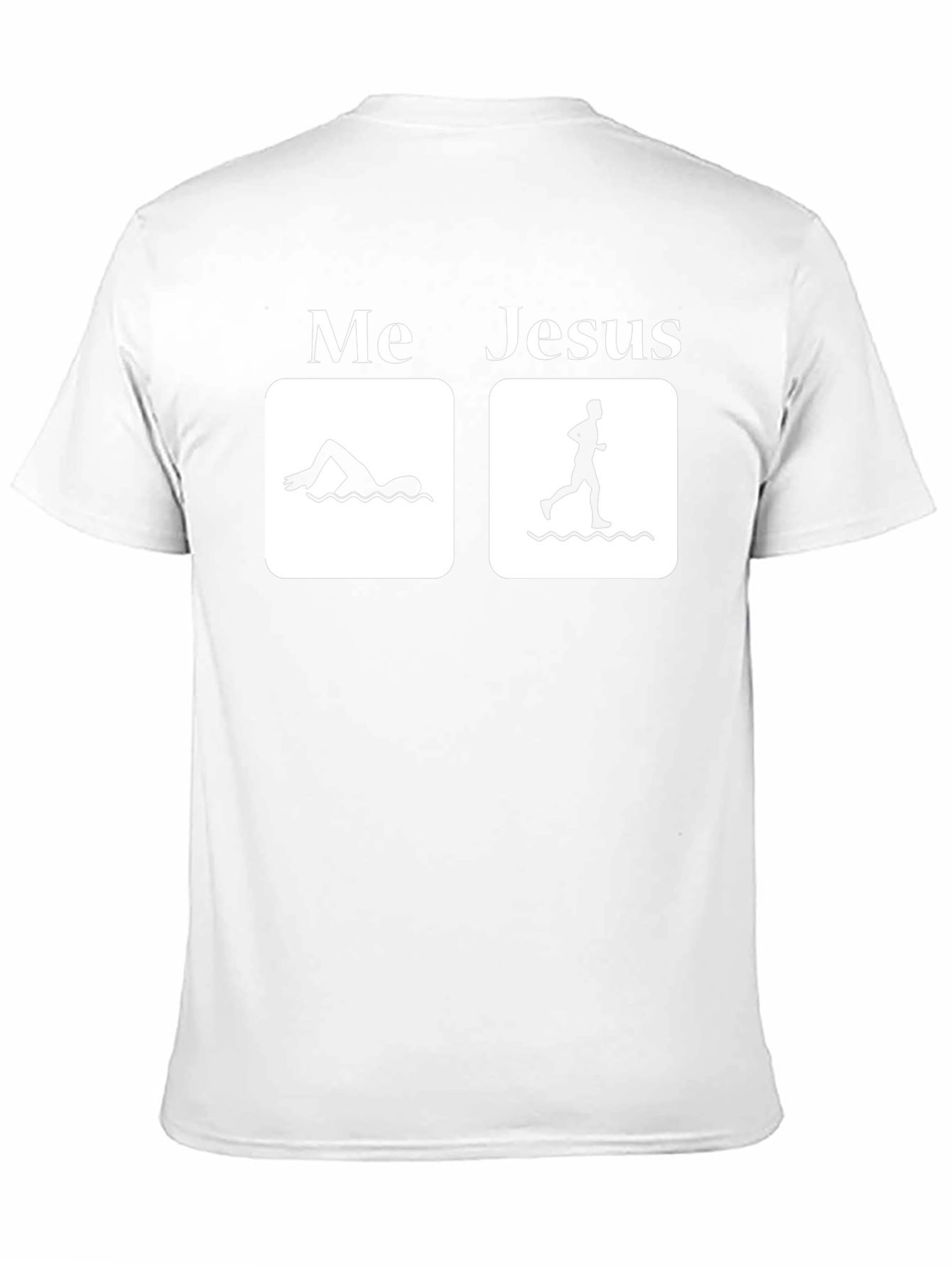 Me vs. Jesus Black Graphic T-Shirt