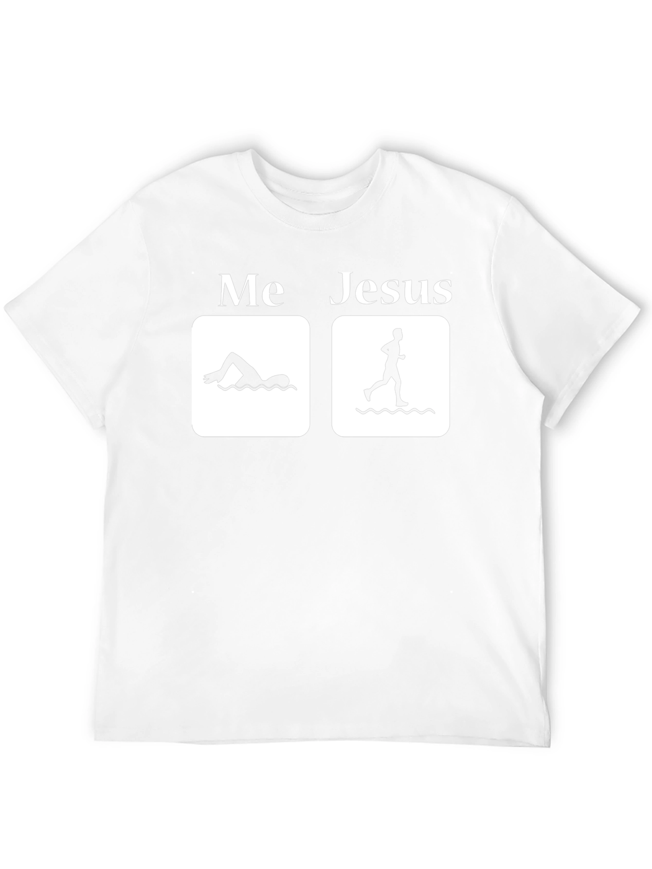 Me vs. Jesus Black Graphic T-Shirt