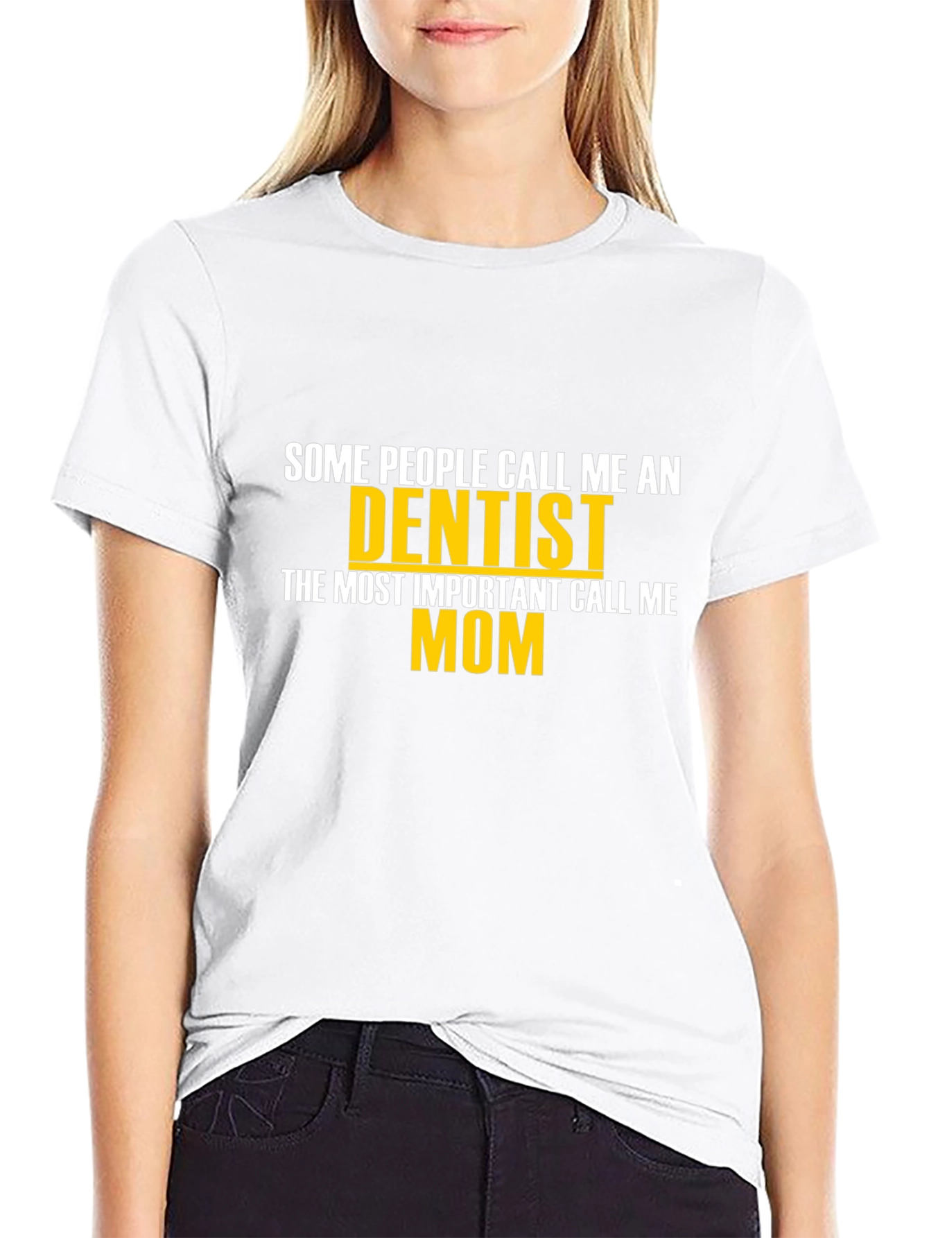 Dentist Mom Graphic Tee - Black