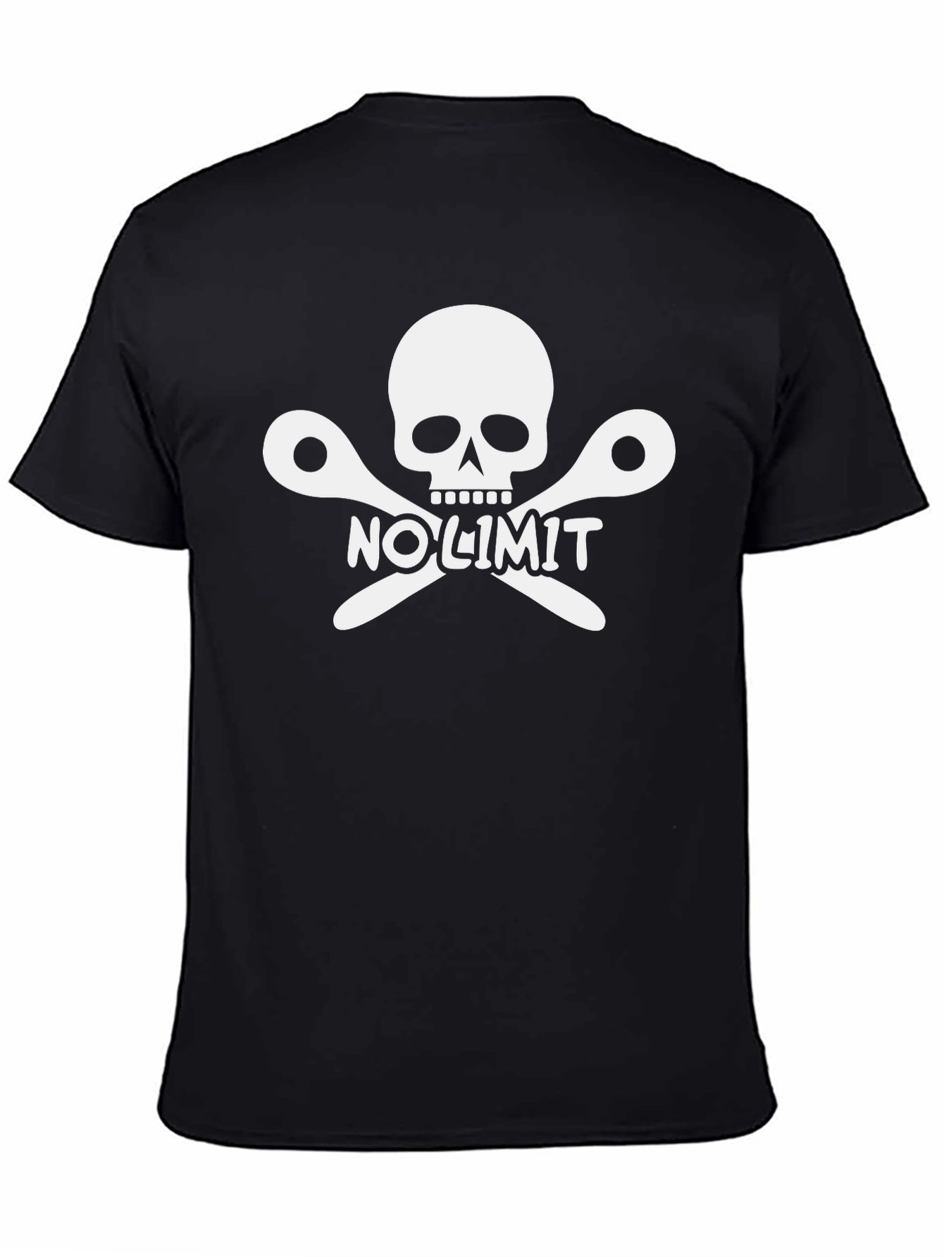 No Limit Barber Skull Black T-Shirt