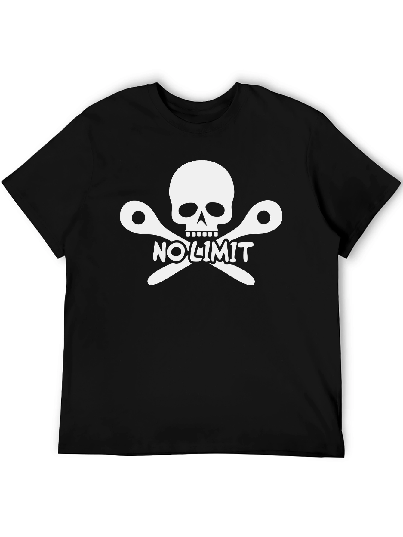 No Limit Barber Skull Black T-Shirt