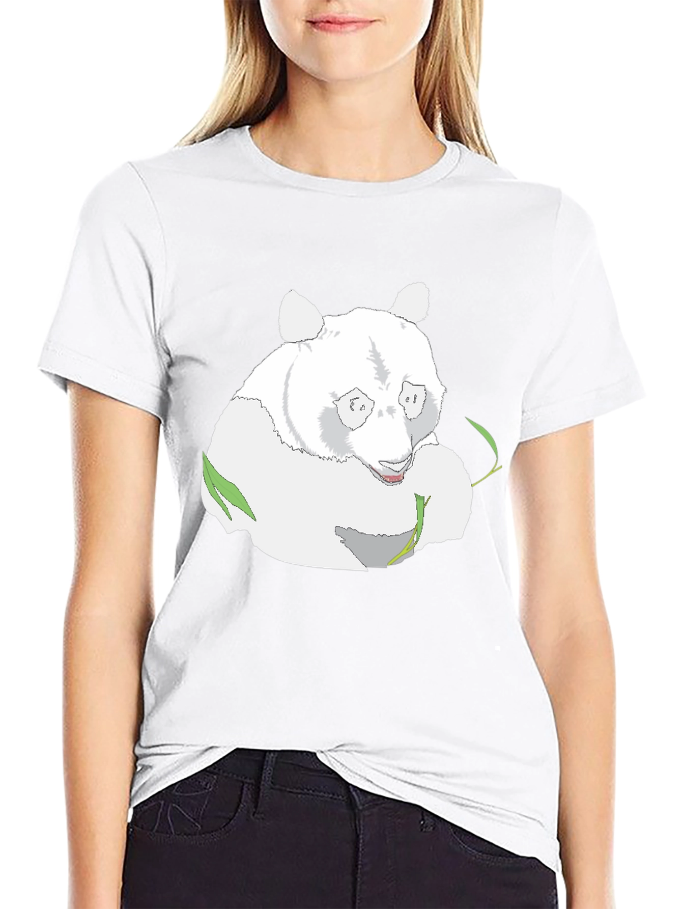 Panda Graphic Tee - Black Cotton Blend