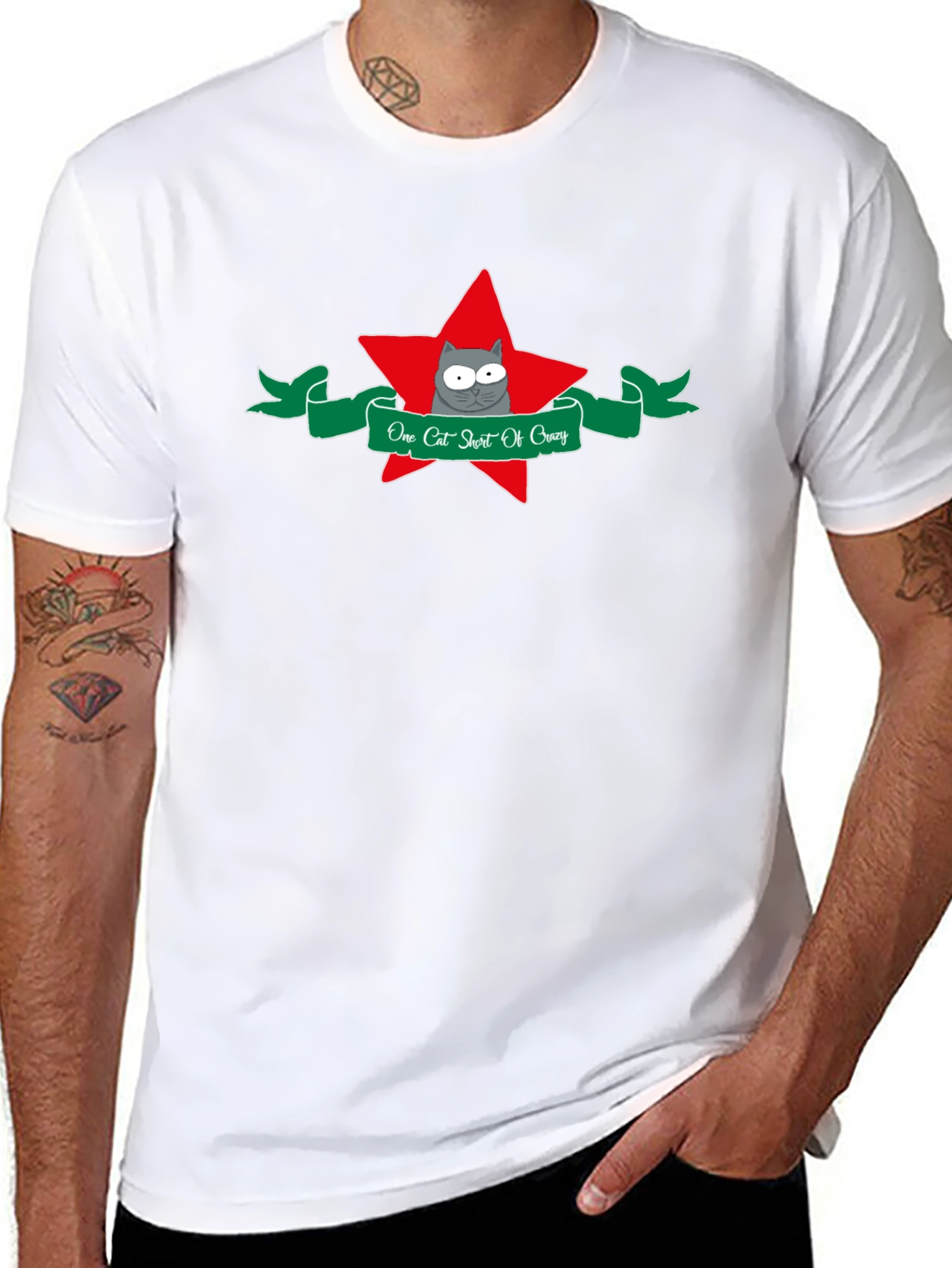 One Cat Short Of Crazy Graphic T-Shirt