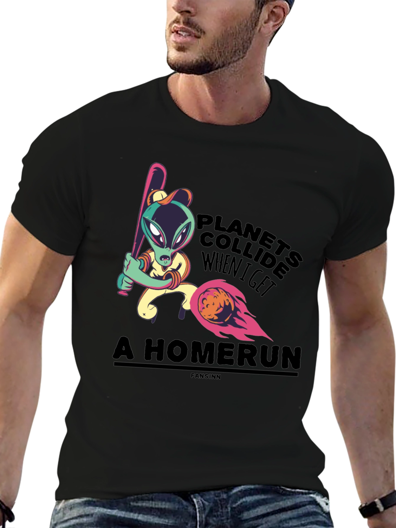 Planets Collide Alien Homerun T-Shirt