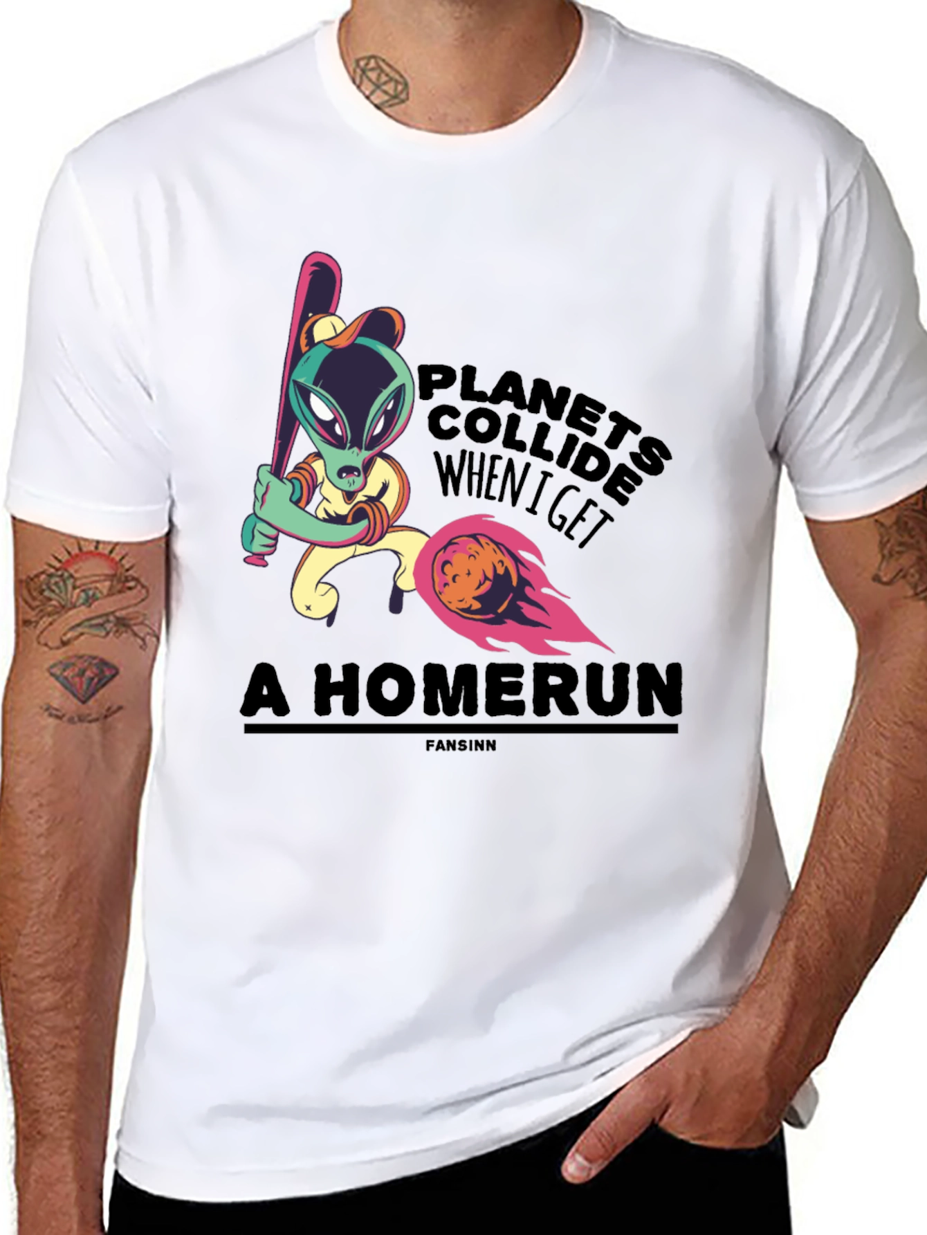 Planets Collide Alien Homerun T-Shirt