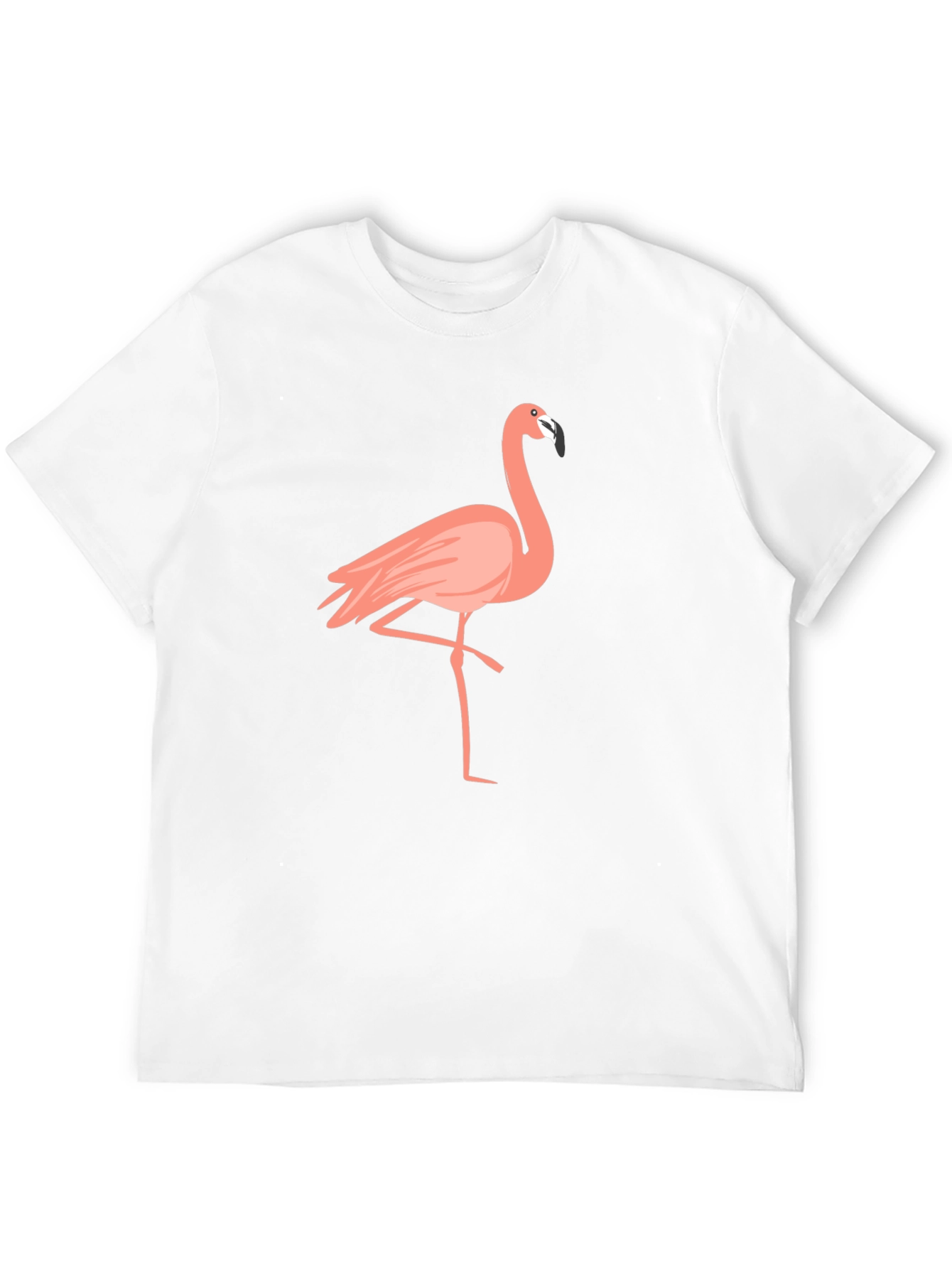 Flamingo Graphic Tee - Black Cotton T-Shirt