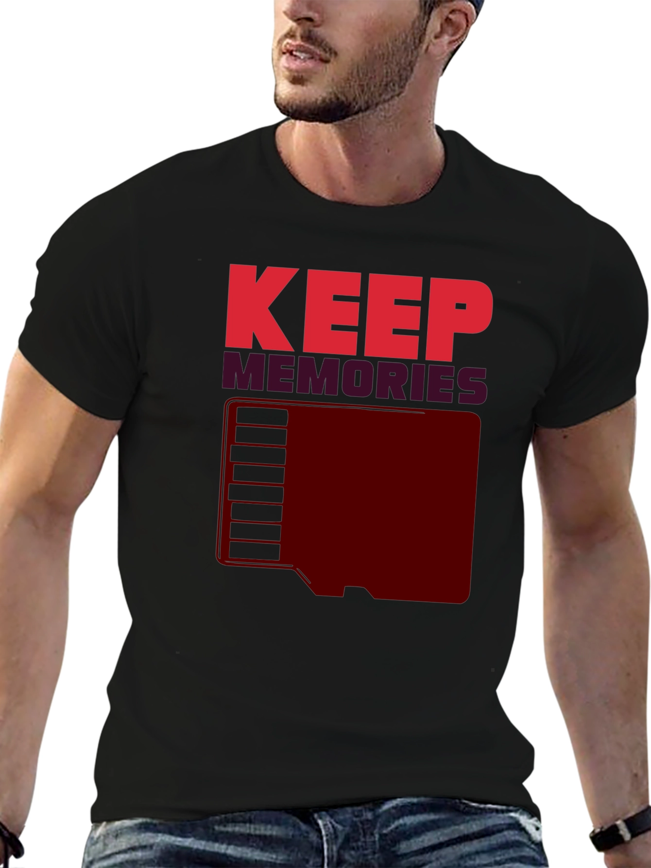 Keep Memories Graphic T-Shirt - Retro Style