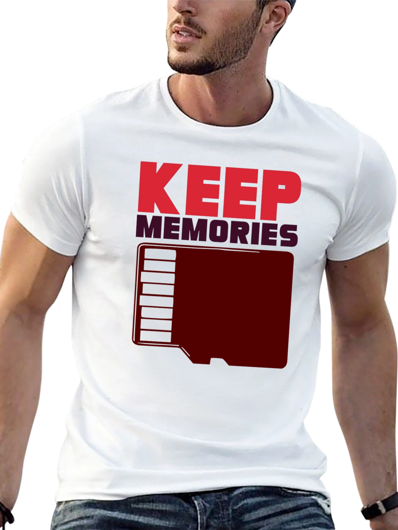Keep Memories Graphic T-Shirt - Retro Style