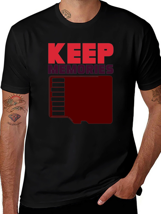 Keep Memories Graphic T-Shirt - Retro Style