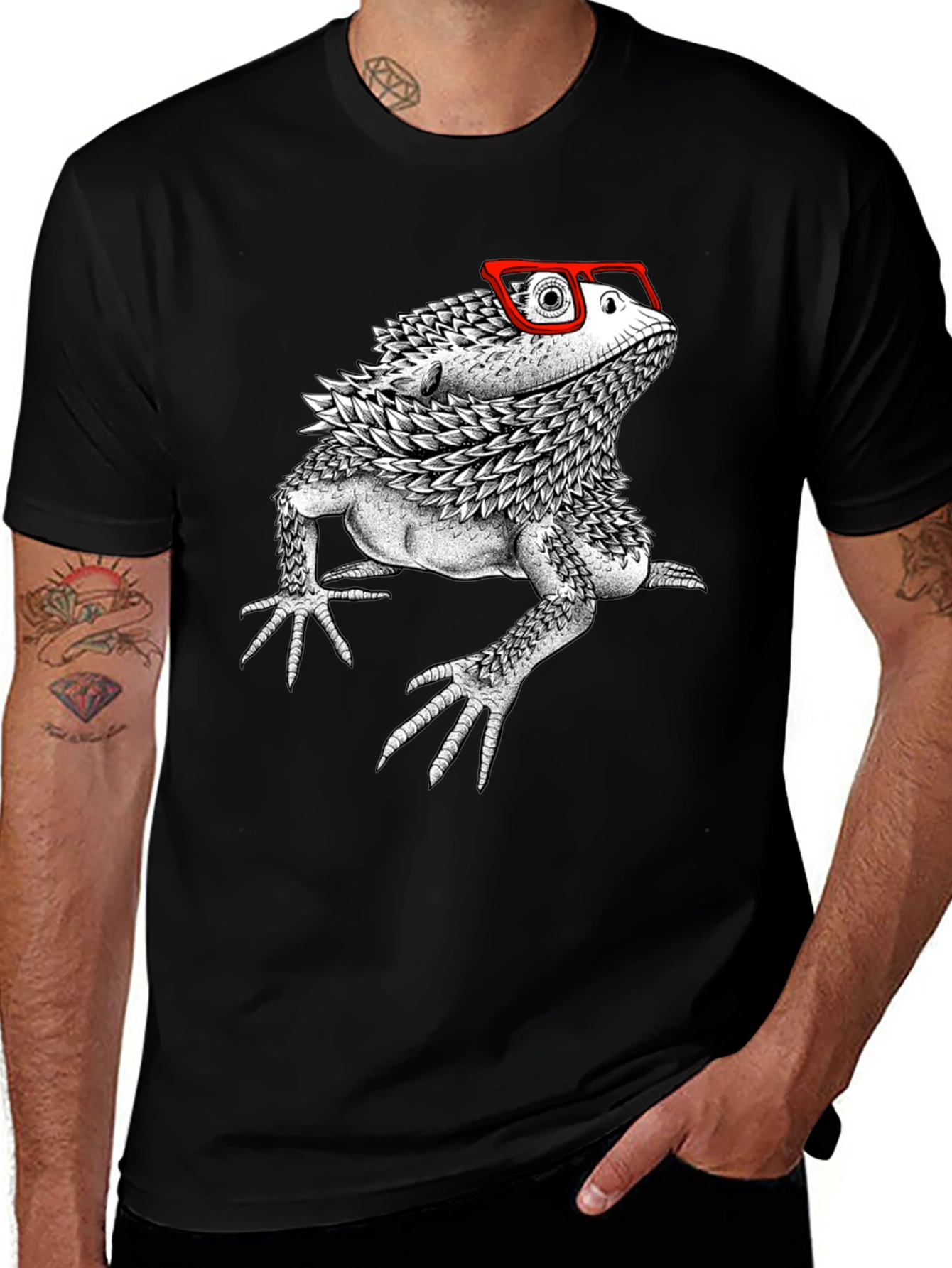 Bearded Dragon in Glasses T-Shirt