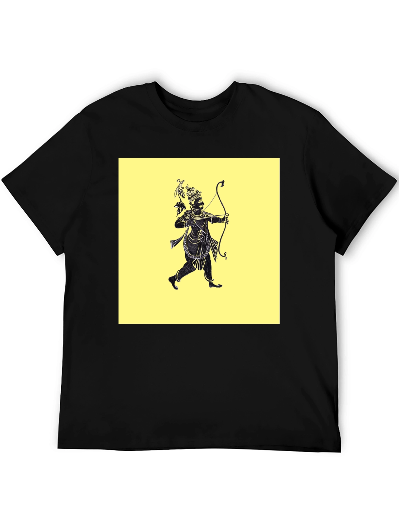Archer Graphic Tee - Black Cotton Blend