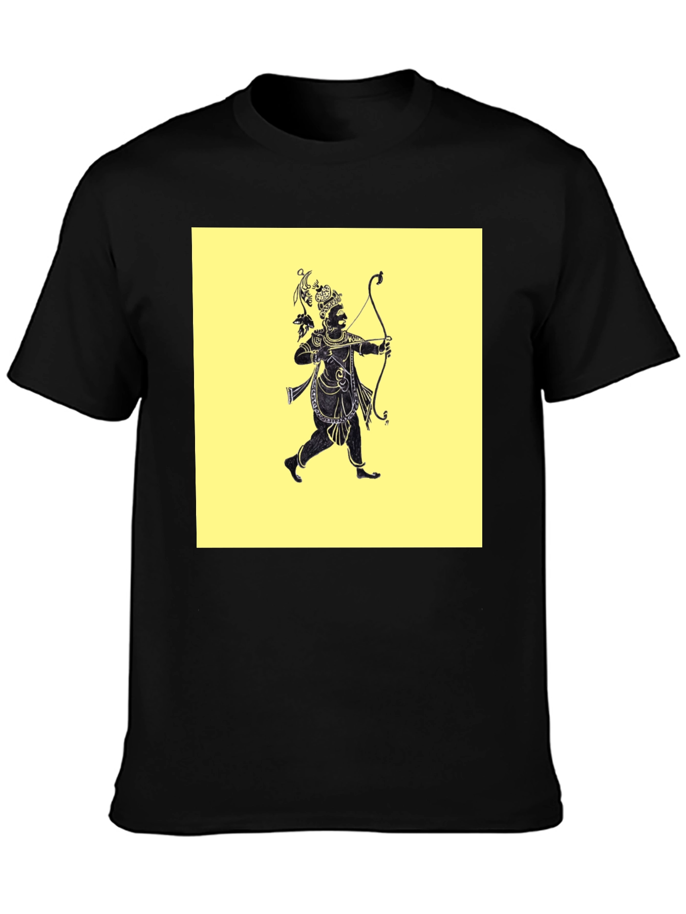 Archer Graphic Tee - Black Cotton Blend