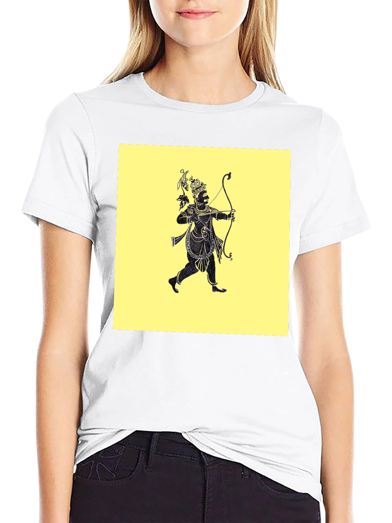 Archer Graphic Tee - Black Cotton Blend