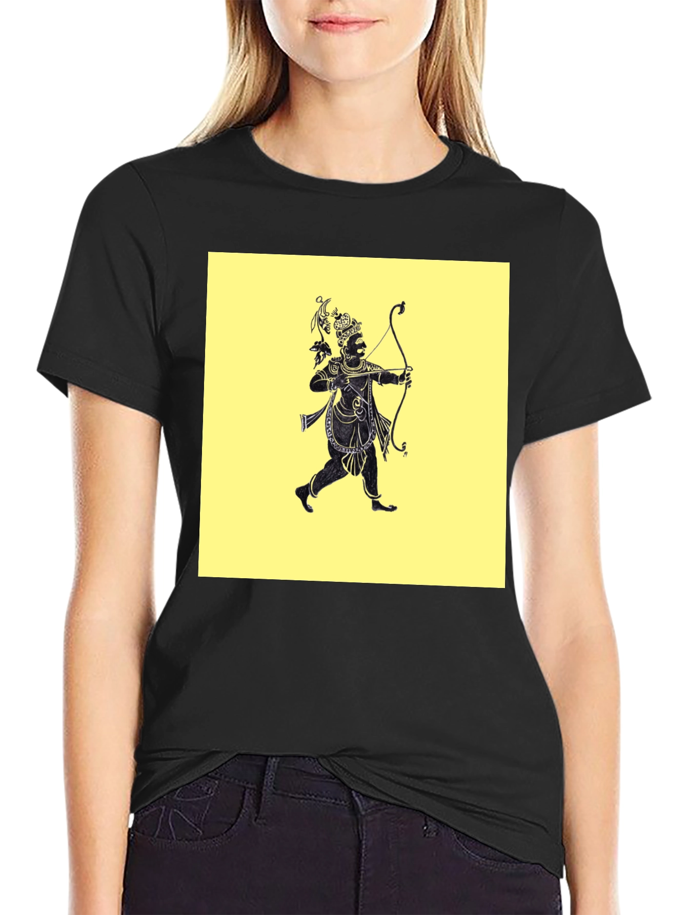 Archer Graphic Tee - Black Cotton Blend