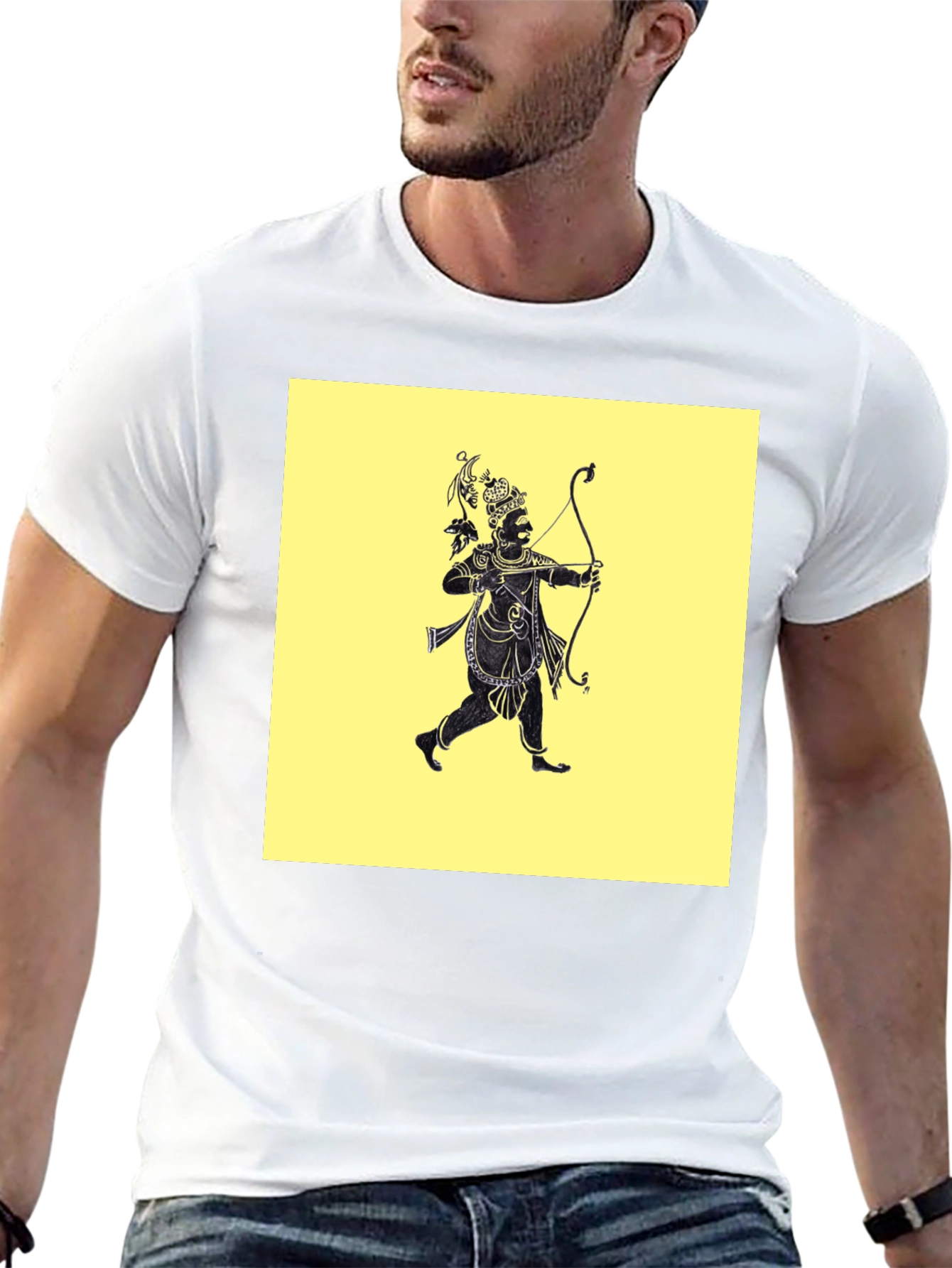 Archer Graphic Tee - Black Cotton Blend
