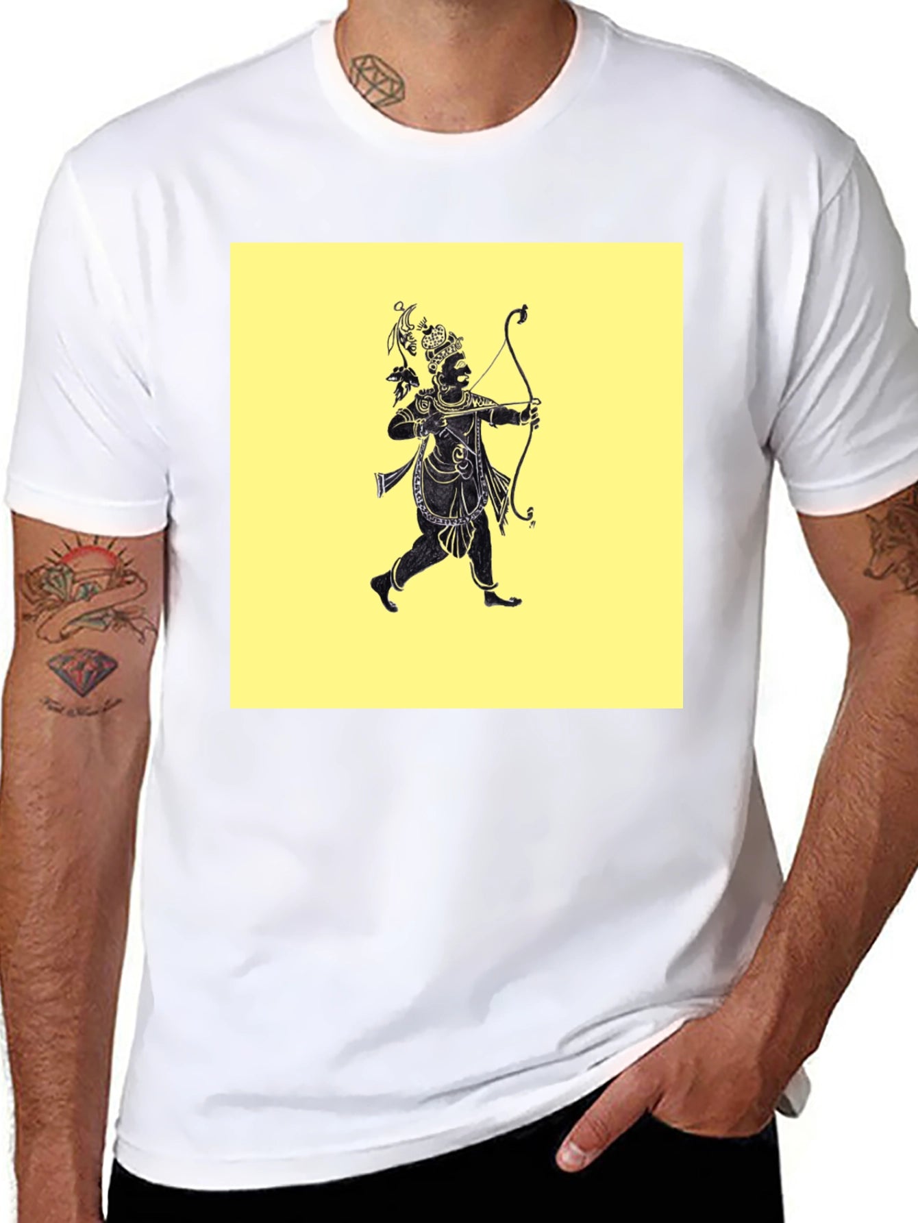 Archer Graphic Tee - Black Cotton Blend
