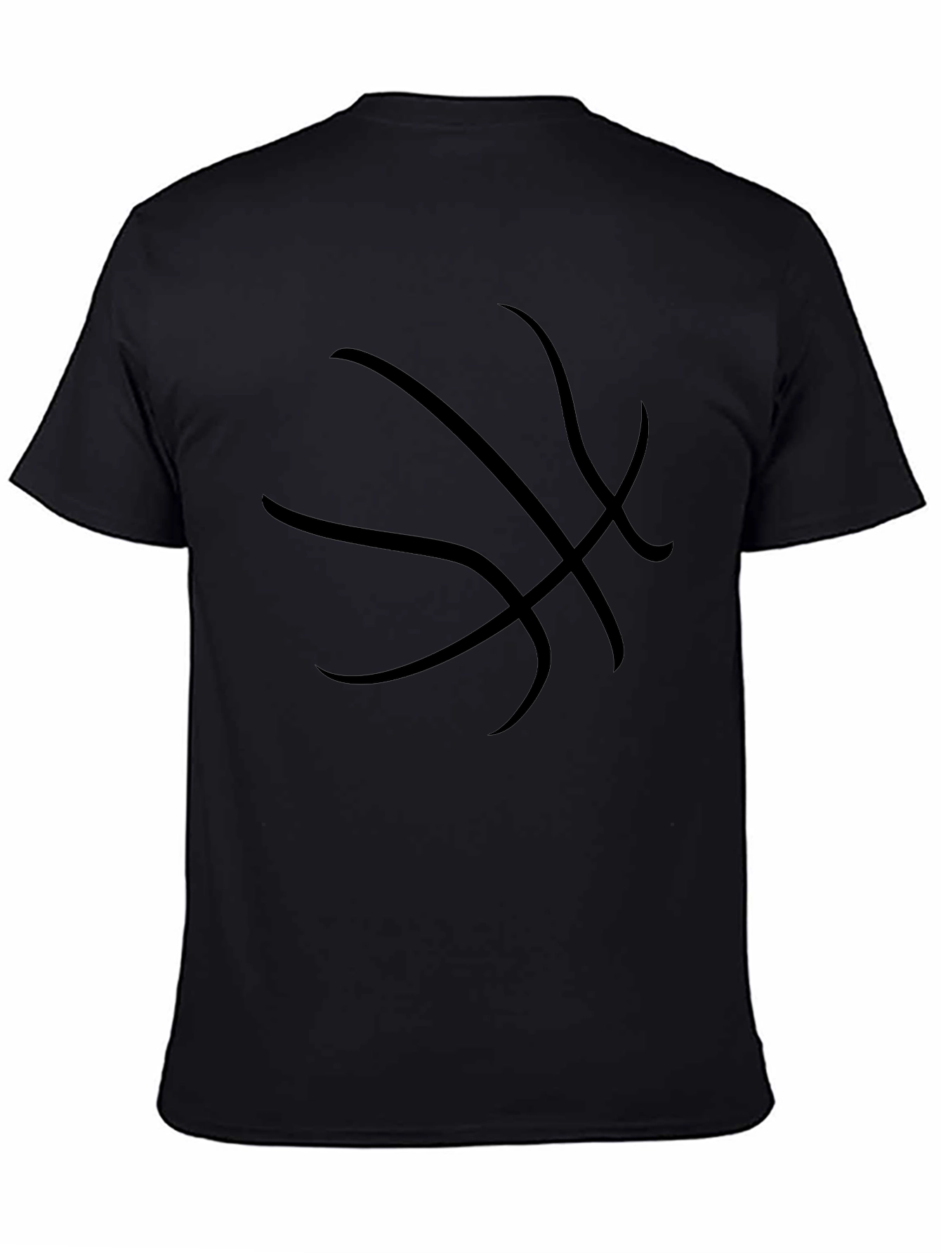 Basketball Graphic T-Shirt - Black Cotton Tee