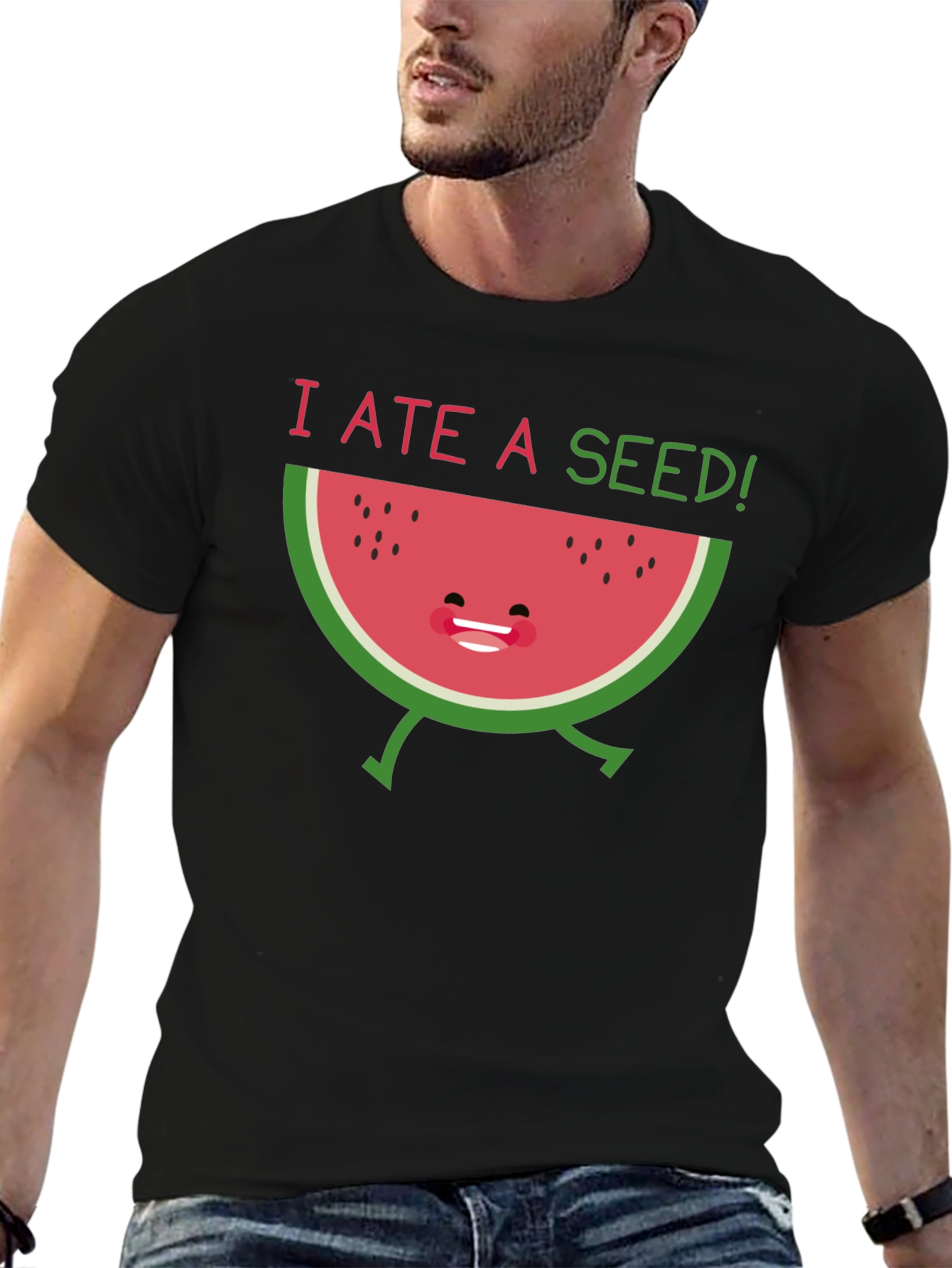 I Ate a Seed! Funny Watermelon Graphic T-Shirt