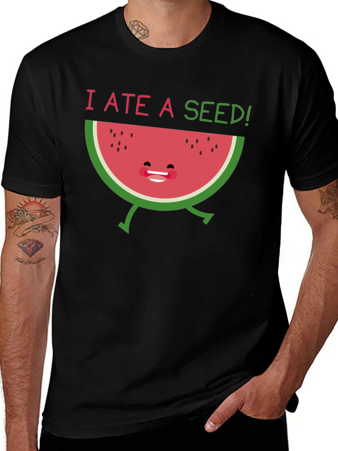 I Ate a Seed! Funny Watermelon Graphic T-Shirt