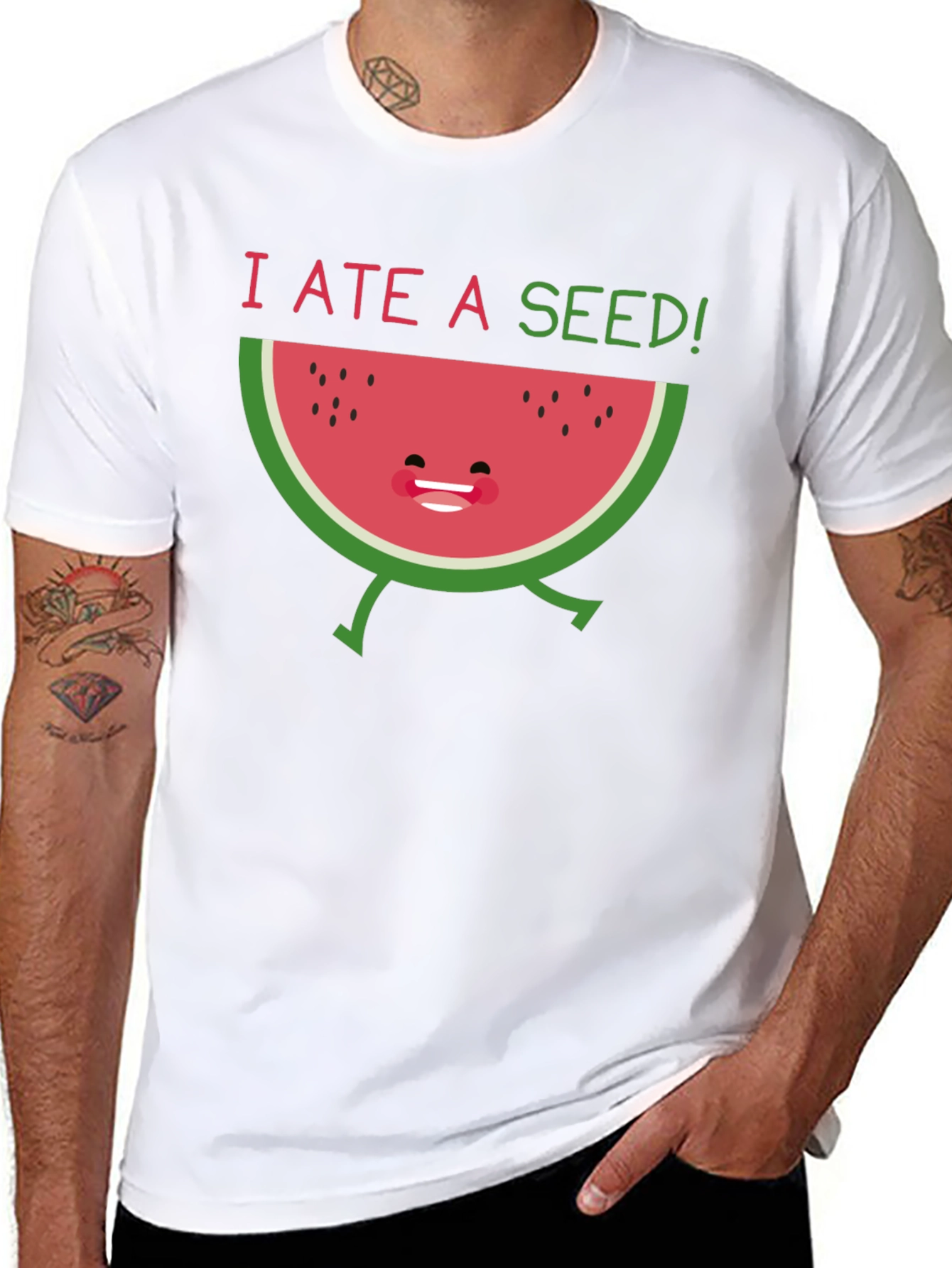 I Ate a Seed! Funny Watermelon Graphic T-Shirt